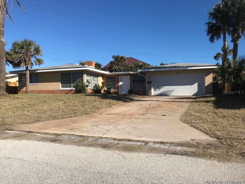 Location! Location! Location! See the Ocean from front yard!! Rare opportunity to buy a fixer upper just steps to the beach with private community access to the beach and private boat launch/river access for only $35 a year HOA. Put your touches on this home to make it yours or this would also make a fantastic vacation rental. Spacious layout with both Living room and Family room. Indoor Laundry room, Two car garage, enclosed front patio could be finished as interior living space. Living room could easily be converted to third bedroom. ;Water: City