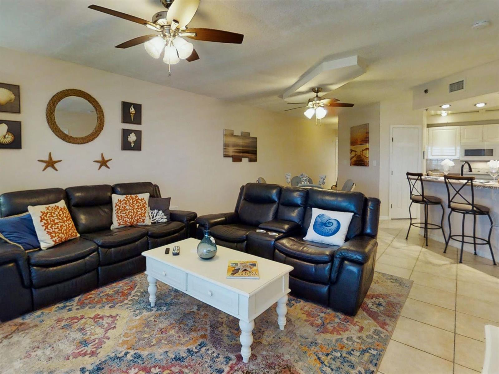 Spacious Condo with a panoramic and peaceful view of Estuary from living area and master bedroom. Fully furnished with beautiful furnishings, Plantation Shutters and ready to move-in, this unit has beach and lighthouse decor, spacious open floor plan with a kitchen breakfast bar. Separate washer and dryer room off the kitchen. Large closets in each room. Screen porch on Balcony. This unit has an extra storage on the same floor and located in a pet-friendly building. A/C is less than 2 years old. Garage parking is included. The unit is located in a condominium with two clubhouses, two swimming pools, tennis courts, shuffleboard courts, fitness center, sauna, canoe or kayak launch, basketball and bocce court and other additional amenities. ;LocationDescription: Condo ;Water: City