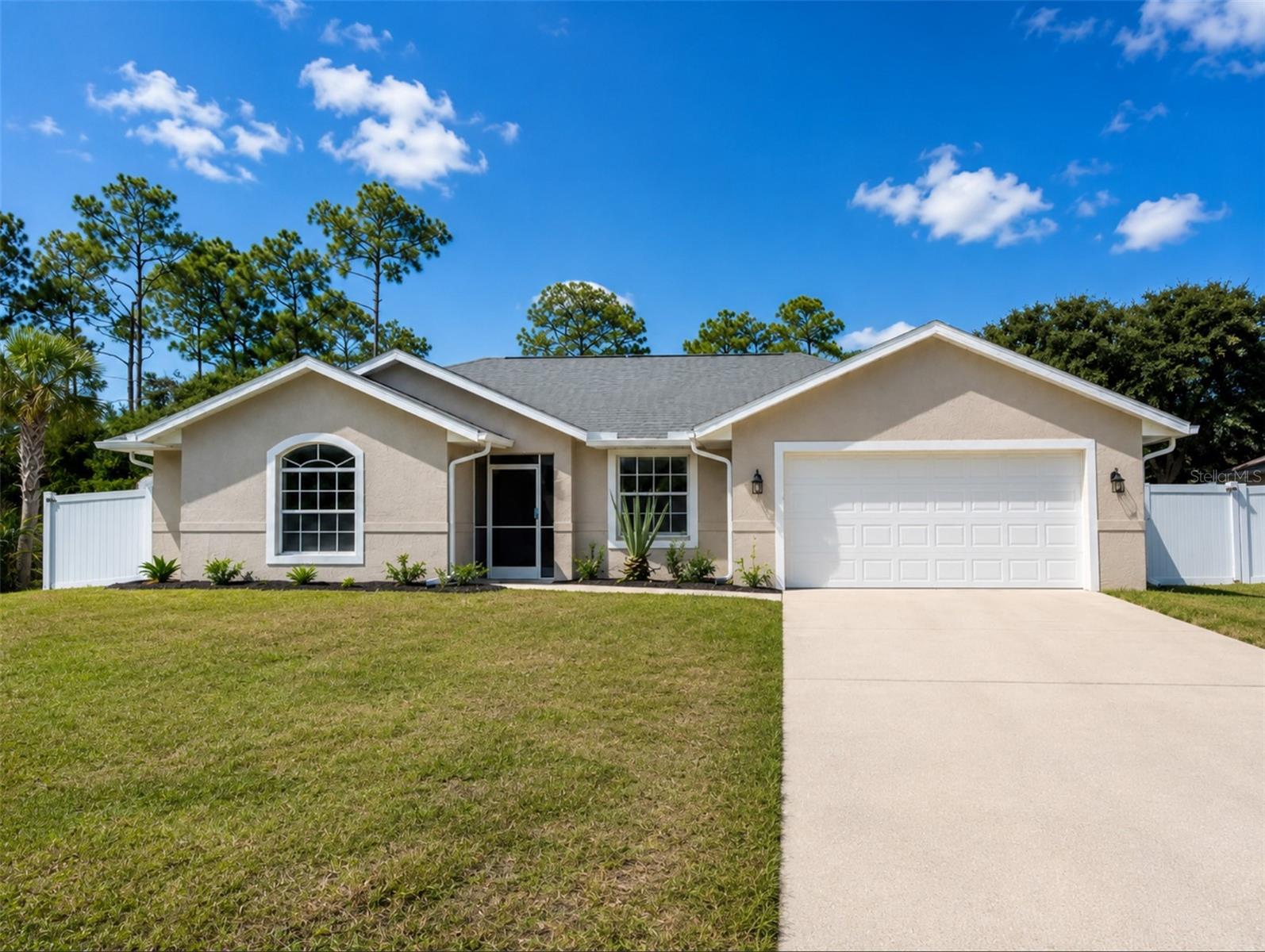 Virtually Staged. Welcome to your Florida dream home! Beautifully renovated and move-in ready, this 3-bedroom, 2-bath home offers the perfect combination of modern style, privacy, and convenience. Designed with a desirable split floor plan, the layout provides comfortable everyday living with a private primary suite separated from the guest bedrooms.

The heart of the home is the stunning, newly remodeled kitchen featuring crisp white cabinetry, Quartz countertops, stainless appliances, and plenty of workspace for cooking and entertaining. Luxury vinyl plank flooring flows throughout the home, creating a fresh, cohesive look with easy maintenance. Both bathrooms have also been tastefully renovated with stylish finishes, giving the home a clean, updated feel from top to bottom.

Step outside to your own backyard retreat. Enjoy year-round Florida living in the sparkling screened pool, surrounded by a fully vinyl-fenced yard that offers privacy for outdoor gatherings.

The attached two-car garage provides ample storage for vehicles, beach gear, golf clubs, and more.

Conveniently located with quick access to I-75, this home puts you within easy reach of shopping, dining, medical facilities, and everyday conveniences. Spend weekends exploring Southwest Florida's beautiful Gulf beaches, teeing off at nearby golf courses, or enjoying parks, nature trails, and boating.

Schedule your private showing today and experience everything this exceptional property has to offer!