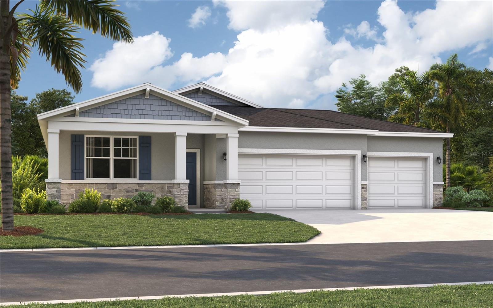 One or more photo(s) has been virtually staged. Under Construction. Discover the perfect home at Groves at Grand Island, where you'll experience the convenience of an oversized three-car garage, expansive grounds, and accessibility with its incredible location. Nestled between Lake Yale and Lake Eustis, and situated just off Routes 44 and 452, you'll enjoy convenient access to downtown Eustis, Mount Dora, and Orlando. Running errands or stocking up on groceries is a breeze with Publix Super Market just 7 minutes away. You'll also have access to local restaurants and shops in downtown Eustis and Mount Dora, just minutes away. If you're a fan of an active lifestyle and love the outdoors, you'll love finding numerous parks, lakes, golf courses, and nature preserves nearby. Experience a world of convenience and adventure while living in a peaceful rural setting near all the beautiful orange groves.
The Juniper combines modern style with practical comfort, offering a design that fits the way you live. A spacious two-car garage and optional covered lanai provide flexibility inside and out, while three main-level bedrooms are thoughtfully positioned at the front of the home. These bedrooms share a dual-vanity bath with a walk-in laundry room conveniently located across the hall. At the heart of the home, the open kitchen and dining area create the perfect setting for dinners or holiday gatherings. Afterward, relax in the expansive 17x17 great room, ideal for entertaining or quiet evenings together. With options for enhanced outdoor living, the Juniper brings the best of Florida’s sunshine and a functional layout together in one inviting design. *Photos are from a similar home.