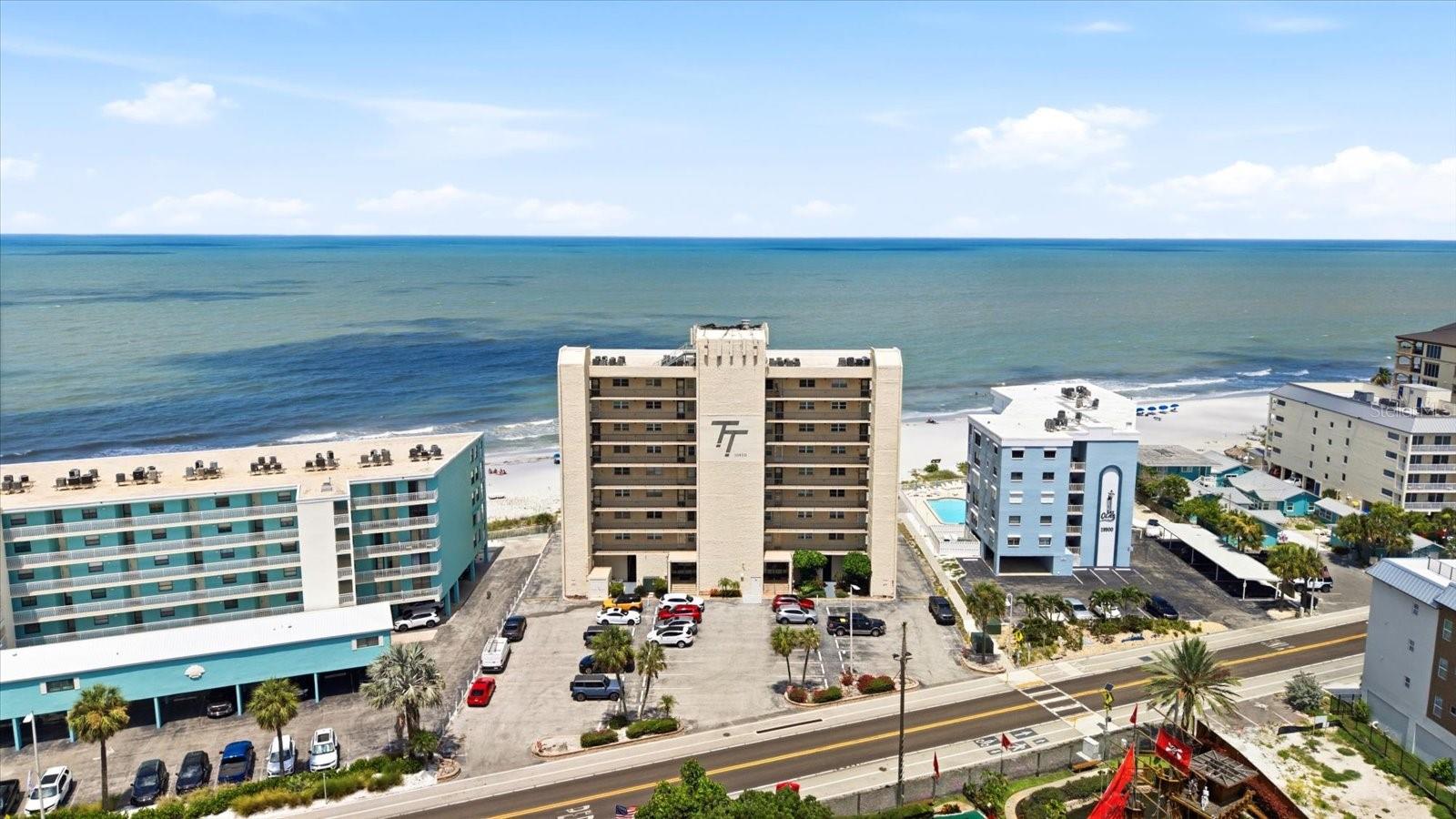 Experience beachfront living from the top. Located on the 9th floor, the top floor of Towers of the Gulf and the highest condominium building in Indian Shores, this Gulf front residence offers breathtaking views of the Gulf of Mexico and unforgettable sunsets from your private balcony.
Inside, you'll find a spacious floor plan featuring a large bedroom, open kitchen, generous living area, and plenty of storage. Whether enjoyed as is or updated to reflect your personal style, this condo offers an exceptional opportunity to own directly on the beach.
Many of the major improvements have already been completed, including hurricane impact windows and sliders (2025), hurricane shutters, HVAC (2023), water heater (2024), and a newer refrigerator, providing peace of mind and value for years to come.
Towers of the Gulf offers direct beach access, a beachfront pool, and an outstanding Indian Shores location close to restaurants, shopping, and local attractions. Top floor Gulf front opportunities like this are rarely available.
Wake up to panoramic Gulf views, spend your days on the sand, and enjoy some of the most spectacular sunsets on Florida's Gulf Coast, all from your own beachfront retreat.