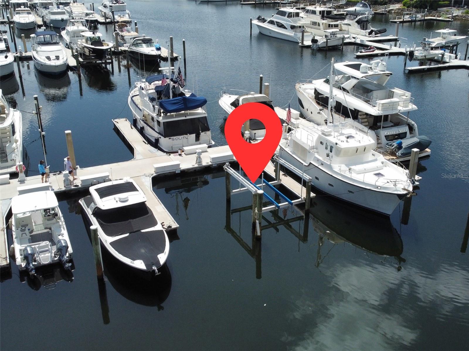 Own your piece of paradise with this exceptional boat slip at the highly sought-after Riviera Dunes Marina, one of Florida’s premier deep-water marinas on the Gulf Coast. This protected marina offers one of the safest harbors in the region with convenient access to Tampa Bay, the Intracoastal Waterway, and the Gulf of Mexico—making it the perfect home port for cruising, fishing, or simply enjoying the Florida boating lifestyle.

Measuring approximately 35’ x 13’, this slip is equipped with a brand-new 2026 Golden Marine Sea Drive 14,000-lb boat lift, professionally installed by Duncan, providing outstanding convenience and protection for your vessel. (The boat shown in the photos is approximately 29 feet in length with a 9-foot beam.)

Whether you’re looking for a private slip for your own boat or an investment opportunity, this property offers exceptional flexibility. The slip has recently been placed into the marina’s rental program, allowing the next owner the opportunity to generate rental income when not in use. Owners may also choose to self-manage rentals.

Riviera Dunes Marina is renowned for its outstanding amenities, including gated access, floating heated swimming pools, waterfront tiki gathering areas, social docks with grills, laundry facilities, private restrooms and showers, a pet walking area, fuel dock, pump-out services, and the popular Dockside Grille and Social Bar—offering waterfront dining, cocktails, live entertainment, and beautiful sunset views just steps from your slip.

Best of all, you do not need to own a home or condominium within Riviera Dunes to purchase a boat slip. Whether you’re searching for your own waterfront retreat or a unique income-producing investment, this is a rare opportunity to own in one of Florida’s most desirable marina communities.