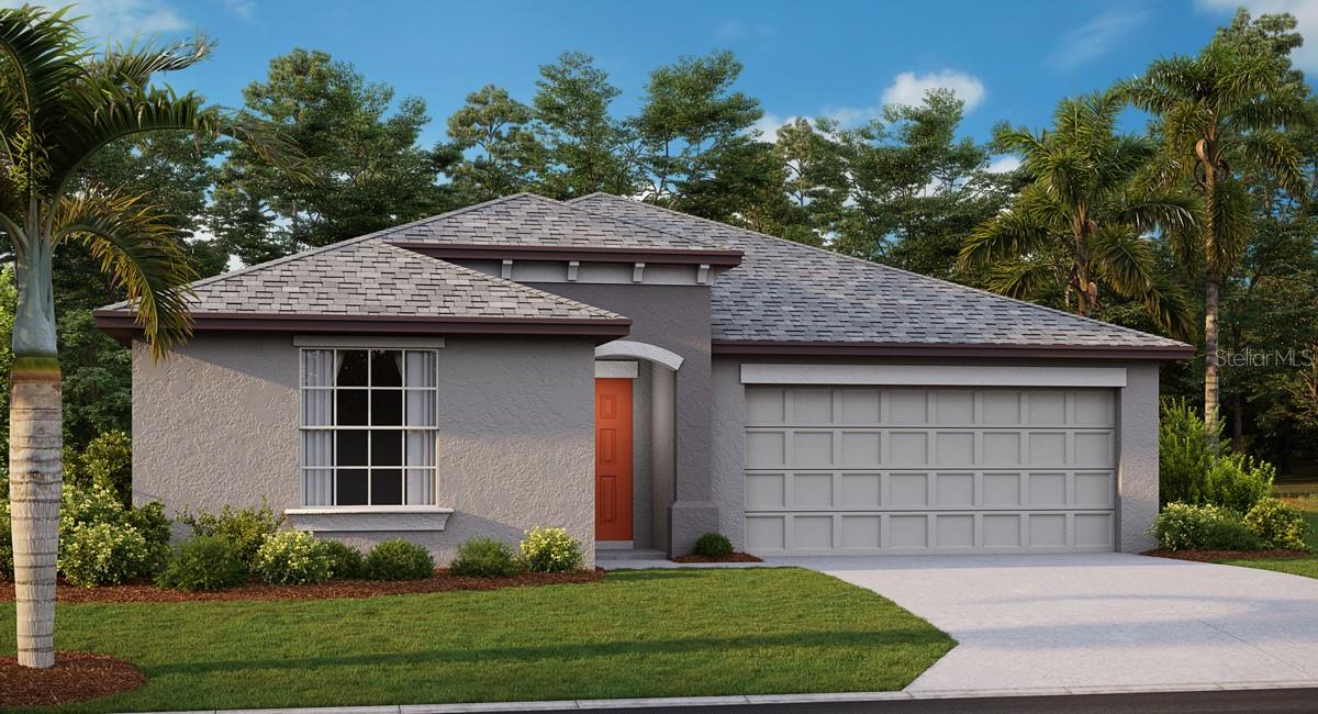 Under Construction. An open floorplan is shared among the family room, dining room and kitchen in this single-story home. Separate from three secondary bedrooms, the serene owner’s suite features a spa-like private bathroom designed for tranquil shared living. Completing the home is a two-car garage for storage and other versatile needs. Interior photos disclosed are different from the actual model being built.
Welcome to Abbott Square, a masterplan community of new single-family homes, townhomes and villas for sale in Zephyrhills, FL. Homeowners can gather with friends at the onsite clubhouse lounge or cool off at the resort-style swimming pool. This great community also includes a fitness gym, game room, BBQ grills and green spaces, along with other great amenities. Minutes from the community are local golf courses, schools, recreation sites and the opportunity for water sport activities, such as fishing and boating.