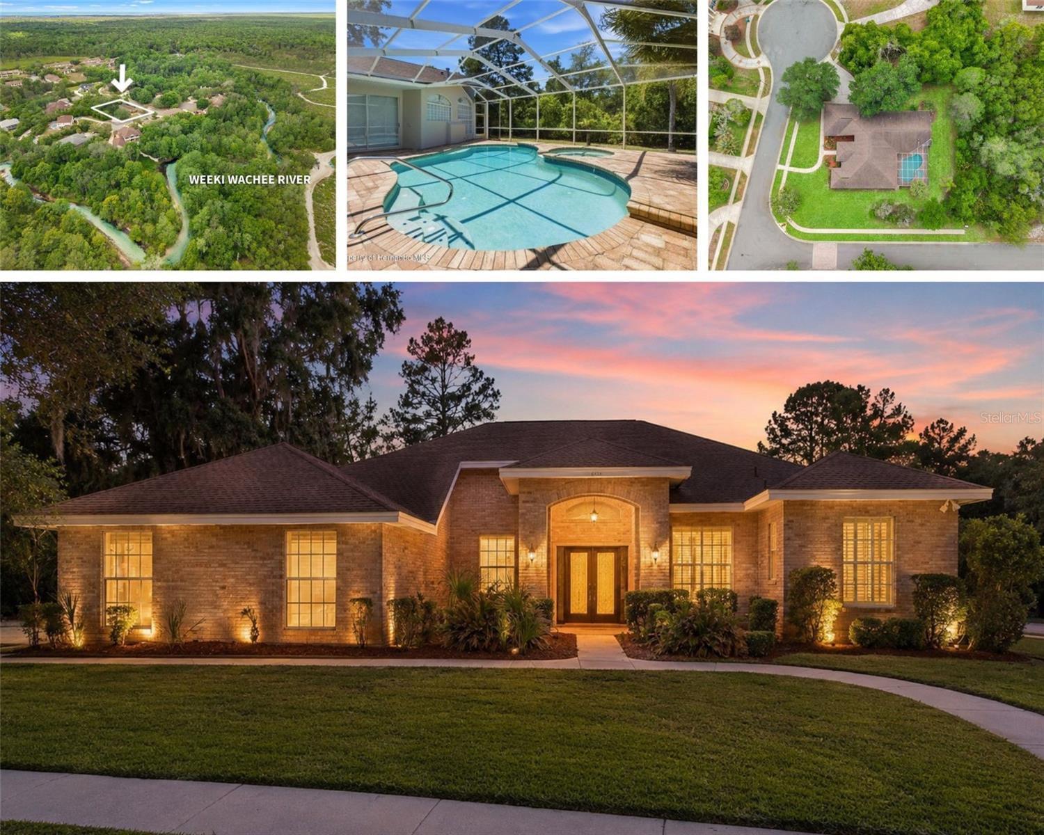 You Will Never Find a Location Like This -- GUARD-GATED. CUL-DE-SAC. Steps to the WEEKI WACHEE RIVER!

There are good locations. There are great locations. And then there's this location.

Behind a GUARDED GATE, all the way to the back of an exclusive estate community, on a CORNER LOT at the end of a CUL-DE-SAC -- and a 3-minute walk from your backyard sits a PRIVATE COMMUNITY PARK with DIRECT RIVER ACCESS to the WORLD-FAMOUS WEEKI WACHEE RIVER. Grab your kayaks and paddleboards because this is the kind of access people spend years searching for and never find. Tennis, Basketball, and Pickleball Courts round out the amenities, but let's be honest, the river is the star. 

The home opens with a GRAND DOUBLE LED GLASS ENTRY, CEDAR WOOD SIDING, and a BRICK FRONT that turns heads before you even pull into the 3-CAR SIDE-ENTRY GARAGE. Inside, GRAND COLUMNS frame the FORMAL LIVING and DINING AREAS with HARDWOOD FLOORS and TRIPLE SLIDING GLASS DOORS overlooking the pool. A private HOME OFFICE with BUILT-INS and WAINSCOTING sits behind DOUBLE GLASS DOORS. The primary suite features HIS AND HERS WALK-IN CLOSETS and a spa-like bathroom with a SOAKING TUB and WALK-IN SHOWER. 

The RENOVATED KITCHEN showcases STUNNING GRANITE COUNTERTOPS, a COOKTOP and WALL OVEN, and NEW APPLIANCES (2019). And then there's the FAMILY ROOM. We're not exaggerating when we say it feels like a GRAND BALLROOM -- SOARING CEILINGS, FLOOR-TO-CEILING WINDOWS flooding the space with natural light, a WET BAR, and an ELECTRIC FIREPLACE. This is the room people walk into and don't want to leave. The SPLIT BEDROOM PLAN offers two guest rooms with a shared bath plus a PRIVATE GUEST SUITE at the rear of the home. 

Outside, a TONGUE AND GROOVE CEDAR CEILING sets the scene over freshly sealed BRICK PAVER DECKING, a HEATED SALTWATER POOL AND SPA with an IN-FLOOR CLEANING SYSTEM, an OUTDOOR KITCHEN with a NEW JENN-AIR GRILL, and an OUTDOOR SHOWER with hot and cold water. 

NEW ROOF (2017). NEWER HOT WATER HEATER. NEWER POOL PUMP AND FILTER. IRRIGATION WELL. NO FLOOD ZONE, NO CDD
3,492 SF OF LIVING SPACE. 4,923 SF UNDER ROOF. One location you will never find again.