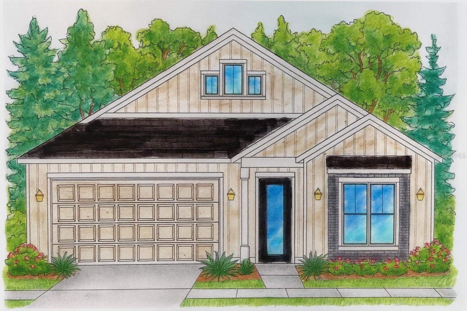 Pre-Construction. To be built. Warm, inviting, and designed for gathering, the Madi II brings Modern Farmhouse inspired style to one of Gainesville's most charming new construction communities. Offering 1,805 square feet, this 3 bedroom, 2 bathroom home beautifully balances functionality, comfort, and connection while overlooking mature trees and West End Park.
One of the greatest advantages of purchasing now is the opportunity to reserve a homesite before construction begins and personalize select finishes, fixtures, colors, and design selections. It is a rare opportunity to enjoy a brand new home that already has the hard work done for you while still allowing room to make it feel personal.
Inside, 10 foot ceilings, 8 foot doors, luxury vinyl plank flooring throughout, and abundant natural light create spaces that feel both open and welcoming. The screened porch becomes a natural extension of the living area while showcasing beautiful tree and park views.
At the center of the home, the kitchen was designed for gathering, featuring quartz countertops, wood cabinetry, a farmhouse sink, GE induction cooktop, wall oven and microwave, a modern range hood, a walk in pantry, and generous island seating.
A dedicated flex room adds another layer of functionality and can become a home office, fitness room, den, hobby room, or reading retreat.
The spacious primary suite features dual vanities, an oversized walk-in shower, a private water closet, and a spacious walk-in closet with direct access to the laundry room.
Low maintenance landscaping with drip irrigation, a manageable yard that can be fenced without sacrificing the views, and a 2 car garage make it easy to spend less time maintaining your home and more time enjoying it.
Kara Bolton Homes has earned a reputation for creating homes with character, beautiful finishes, and a sense of warmth that's increasingly difficult to find in new construction communities today. Fairway Pointe itself prioritizes green space, architectural character, and a more connected way of living.
Located in Jonesville, just west of Gainesville, residents enjoy access to a pool, clubhouse, pickleball and tennis courts, sidewalks, and West End Park. Tioga Town Center, restaurants, grocery stores, fitness centers, and medical facilities are all nearby, while HCA North Florida Hospital, UF Health Shands Hospital, and I 75 are all within easy reach.