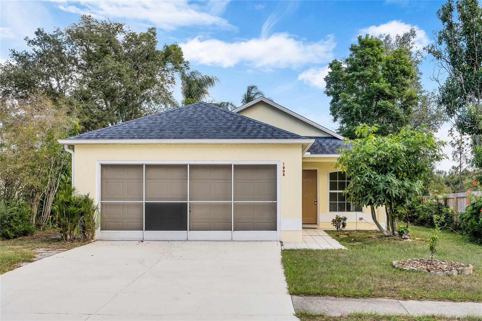 This charming home located in the heart of South Clermont offers 3 beds, 2 baths, and 2 a car garage. The roof is fairly new (2017) and the water heater was replaced in 2020. The house comes with brand new carpet in all bedrooms and living room, a fresh coat of paint inside and out, new sod in 2020, and landscaped. Refreshing layout with a kitchen patio where you can view your garden while having your morning coffee, a master bedroom patio which overlooks the backyard where you can relax after work, and a screened garage door as well to enjoy the beautiful Florida weather! There are no back neighbors so privacy is a plus and the community also offers a swimming pool for all residents. The home requires no work and is ready to be moved in immediately. If convenience is of importance then this house really comes to life with I-4, 192, Hwy 27, Walmart, Publix, Lowes, CF Fitness, Farmers Market, Pinecrest Academy, and shopping plazas within 5 miles making it simple to get to Disney Springs, Downtown Orlando, Theme Parks, or most shopping plazas in no time.