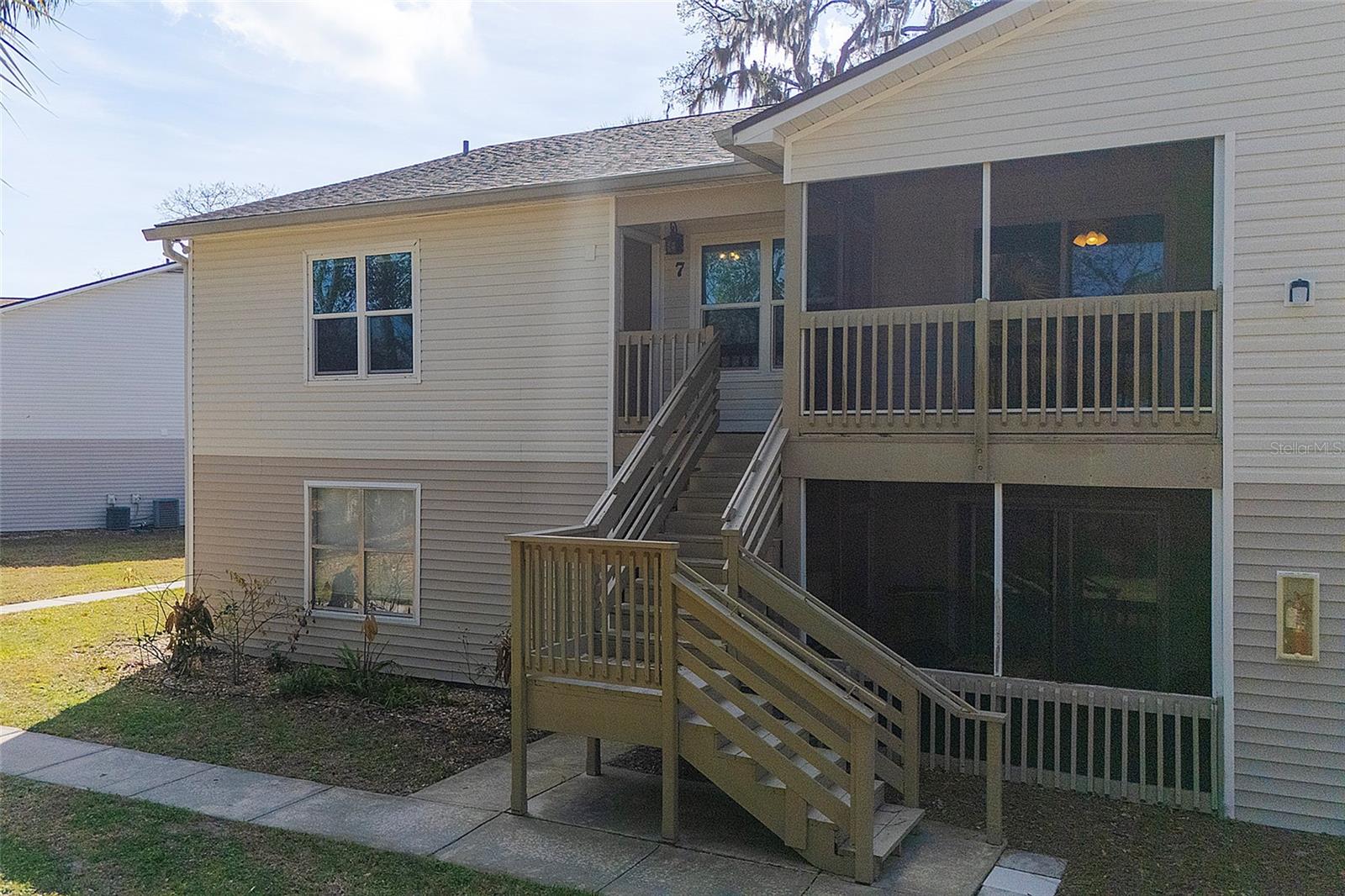Come take a look at this Spacious 2-bedroom, 2-bathroom end-unit condo offering exceptional privacy, located on the second floor in the desirable Georgetown Lakes community. This well-maintained unit features a private screened in patio with abundant storage space, including a separate private exterior storage closet. Recent upgrades provide peace of mind and modern comfort, including new Low-E Insulated windows & sliding glass doors (2022), front door & storage room door (2022), updated light fixtures and ceiling fans (2022), kitchen appliances/washer & dryer (2023), water heater (2025), freshly cleaned air ducts and dryer vents (2025), a newly rescreened patio (2025), and fresh interior paint and hardware throughout (2022). Enjoy community amenities such as an in-ground swimming pool, fitness center, and tennis courts. Conveniently located just 3.1 miles from Embry-Riddle Aeronautical University and close to Palmer College of Chiropractic and Daytona State College. You'll also appreciate the short drive to area beaches, popular restaurants, attractions & shopping centers, and I4/I95 for easy commuting. A perfect opportunity for homeowners, students, or investors seeking location, comfort, and value in Daytona Beach!