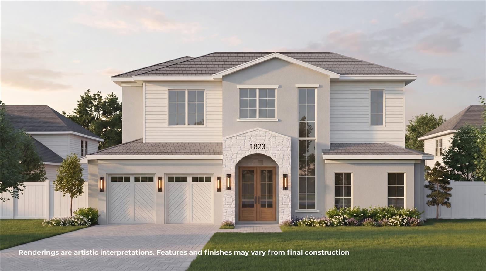 Under Construction. Nestled along a quiet street in Winter Park’s coveted Tree Streets, this stunning coastal farmhouse new build delivers the perfect combination of timeless architecture, luxury finishes, and an unbeatable location.  From the moment you arrive, the home captivates with its warm and inviting facade, charming architectural details, and exceptional curb appeal. Step inside to an impressive open layout where natural light, designer finishes, and meticulous craftsmanship set the tone. The spacious living room serves as the heart of the home, showcasing a sleek electric fireplace, custom built-in bookshelves with LED accent lighting, and expansive pocketed glass sliding doors that create a seamless connection to the outdoor living space. The chef’s kitchen is a true centerpiece, beautifully appointed with Taj Mahal countertops, custom cabinetry with LED underlighting, a premium Thermador appliance package, and a hidden walk-in pantry that blends functionality with luxury. Flowing effortlessly from the kitchen, the dining area offers the perfect setting for hosting, complete with a custom dry bar, additional cabinetry, and a dedicated wine fridge. Designed with a highly desirable layout rarely found in Winter Park, the first-floor features both the primary suite and an additional guest suite. The primary retreat offers generous proportions, beautiful natural light, and private sliders opening directly to its own lanai. The spa-inspired bathroom provides a true escape with marble mosaic flooring, dual vanities, and an elegant wet room featuring a spacious walk-in shower and freestanding soaking tub. Completing the suite is an expansive walk-in closet with its own stackable washer and dryer for ultimate convenience. Upstairs, a spacious loft creates an additional living area accompanied by a full laundry room and three generously sized bedrooms, providing flexibility for family, guests, or additional workspace. Step outside and experience Florida living at its finest. The covered lanai is designed for year-round enjoyment with a fully equipped summer kitchen overlooking the sparkling pool and spa, along with additional green space perfect for relaxing or entertaining. Located in the heart of Winter Park’s iconic Tree Streets, this residence offers one of the area’s most desirable lifestyles. Enjoy the ability to walk to Phelps Park while being just minutes from the Winter Park YMCA, Park Avenue’s renowned shopping and dining, and everything that makes this community one of Central Florida’s most sought-after destinations. Don’t miss this rare opportunity to own a brand-new construction residence in Winter Park’s highly coveted Tree Streets!