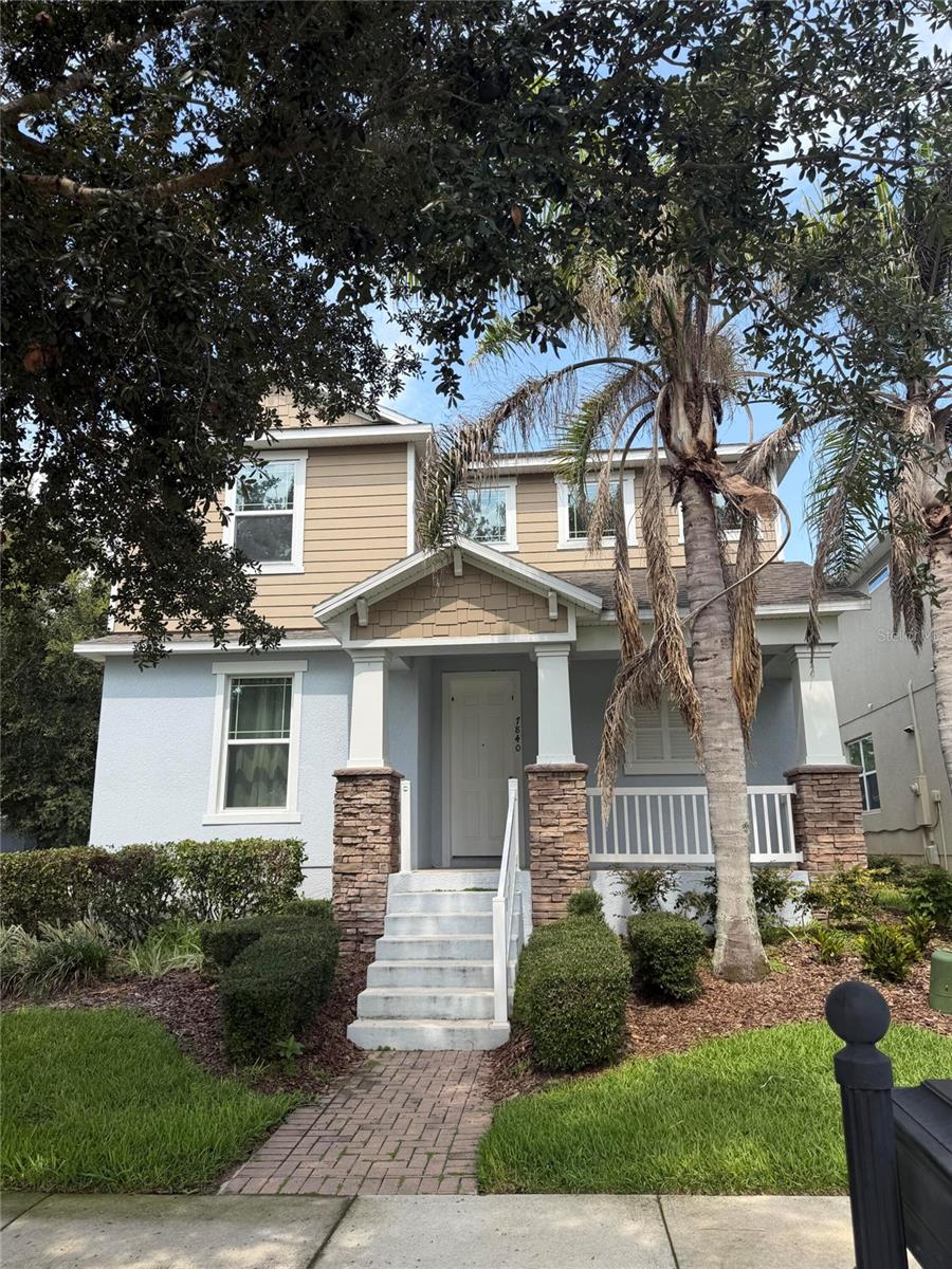 Come take a look at this gorgeous 3 bedrooms and 2 and half baths home located in Summerlake community! Professionally decorated and loaded with designer upgrades including laminate wood flooring, Master bathroom has a walk in closet along with dual sinks. Other features include a two car garage, front porch, carpet in the bedrooms. Community amenities include a resort style pool, fitness center, clubhouse, dog park, tot lot, basketball and tennis courts. Summerlake Clubhouse & Fitness Center is a social and recreational hub, and the neighborhood is close to central Florida’s renowned recreation, including the theme parks, beaches, and lakes, for waterskiing, boating, swimming, and fishing!
Also , as a great addition , a gorgeous whole slab huge family table is included ( please check pictures) with this sale. Table price was 12k when purchased, very rich and nice looking . Aslo as an extra - there is LG  french door refrigerator in the garage.