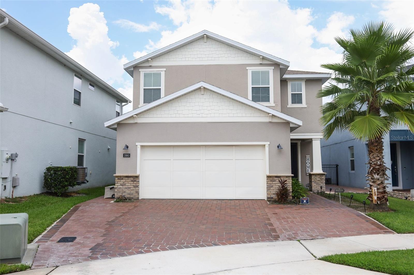 Built in 2020, a beautiful 3-bedroom, 3-bathroom plus bonus room home with over 2200 square feet of living space in gated Parkview Place just minutes from Sanford Airport and Historic downtown Sanford. A spacious floor plan with many extras including a custom-built wine cellar in the entry foyer. A custom-built entertainment center with an electric fireplace. A second-floor loft featuring flex-space for an office, exercise or playroom. 2nd floor laundry room with utility sink added.  A backyard putting green in a fenced back yard with an amazing water view from a Paved covered patio. Parkview Place has a community pool, clubhouse and playground. Galileo School for Gifted Learning is just 3 miles away. This is a great move in ready opportunity.