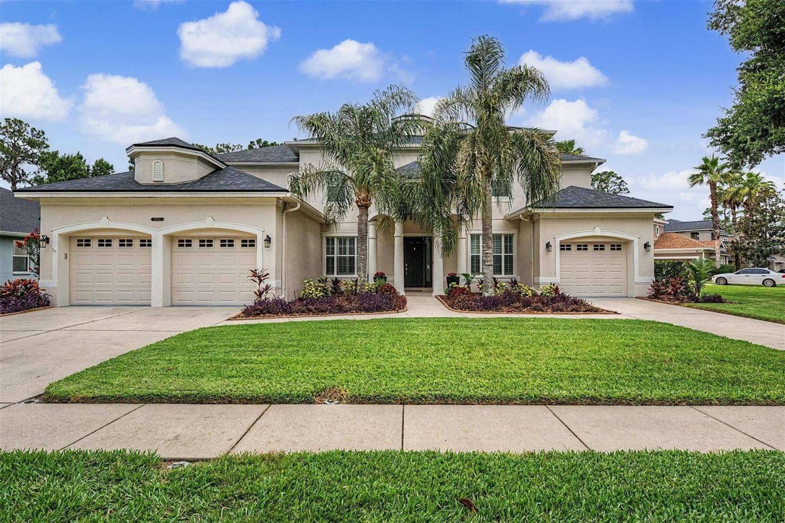 LUXURY LIVING ON A PRIVATE CONSERVATION HOMESITE! Welcome to this impressive 5-bedroom, 3 full + 2 half-bathroom residence offering 4,794 square feet of thoughtfully designed living space, a 3-car garage, and a picturesque setting overlooking a serene wooded backdrop and the Alafia River. From the moment you arrive, the home's striking curb appeal, manicured landscaping, and expansive footprint set the stage for what awaits inside. Step through the front entry into a bright and elegant interior featuring soaring ceilings, wide-open gathering spaces, designer finishes, and an abundance of natural light throughout. The heart of the home is the beautifully appointed kitchen, showcasing extensive cabinetry, stainless steel appliances, a large center island, marble countertops, stylish backsplash, and generous prep and storage space. The kitchen flows seamlessly into the main living and dining areas, creating an ideal layout for both everyday living and entertaining. The spacious primary suite serves as a private retreat with ample room for a sitting area and a luxurious, remodeled en-suite bath. Additional bedrooms provide flexibility for family, guests, home offices, or hobby spaces. A dedicated fitness room offers the perfect setup for a home gym, while the expansive upstairs bonus room creates endless possibilities for a media room, game room, or secondary living area. Designed with entertaining in mind, the covered lanai features new motorized, retractable patio screens, an outdoor kitchen with built-in grill, wine refrigerator, granite counters and plenty of space for dining and relaxation while taking in the tranquil conservation view. The expansive backyard offers ample room for a custom pool and resort-style entertaining area, allowing the next owner to create their dream outdoor oasis. The natural setting behind the home provides a peaceful backdrop rarely found, with mature trees and a scenic river creating a sense of privacy and connection to nature. Whether enjoying morning coffee on the lanai or hosting gatherings with friends and family, this outdoor space is truly special. Numerous Upgrades Include: NEW Roof 2023, Exterior painted 2023, Tesla Solar Panels Installed 2023, (Current electric bill averages $20 monthly) New Carpet on second floor, New flooring on upper lanai/balcony, Mr. Cool A/C mini-split in third garage bay, Remodeled primary bath, Remodeled downstairs guest bath, New ceiling fans and light fixtures throughout the home, Security System with seven cameras, New outdoor light fixtures & fans, Plantation Shutters and Blinds...and MORE! Conveniently located in Brandon, this exceptional property combines luxury, space, functionality, and beautiful natural surroundings into one remarkable opportunity. Schedule your private showing today and experience everything this stunning home has to offer!