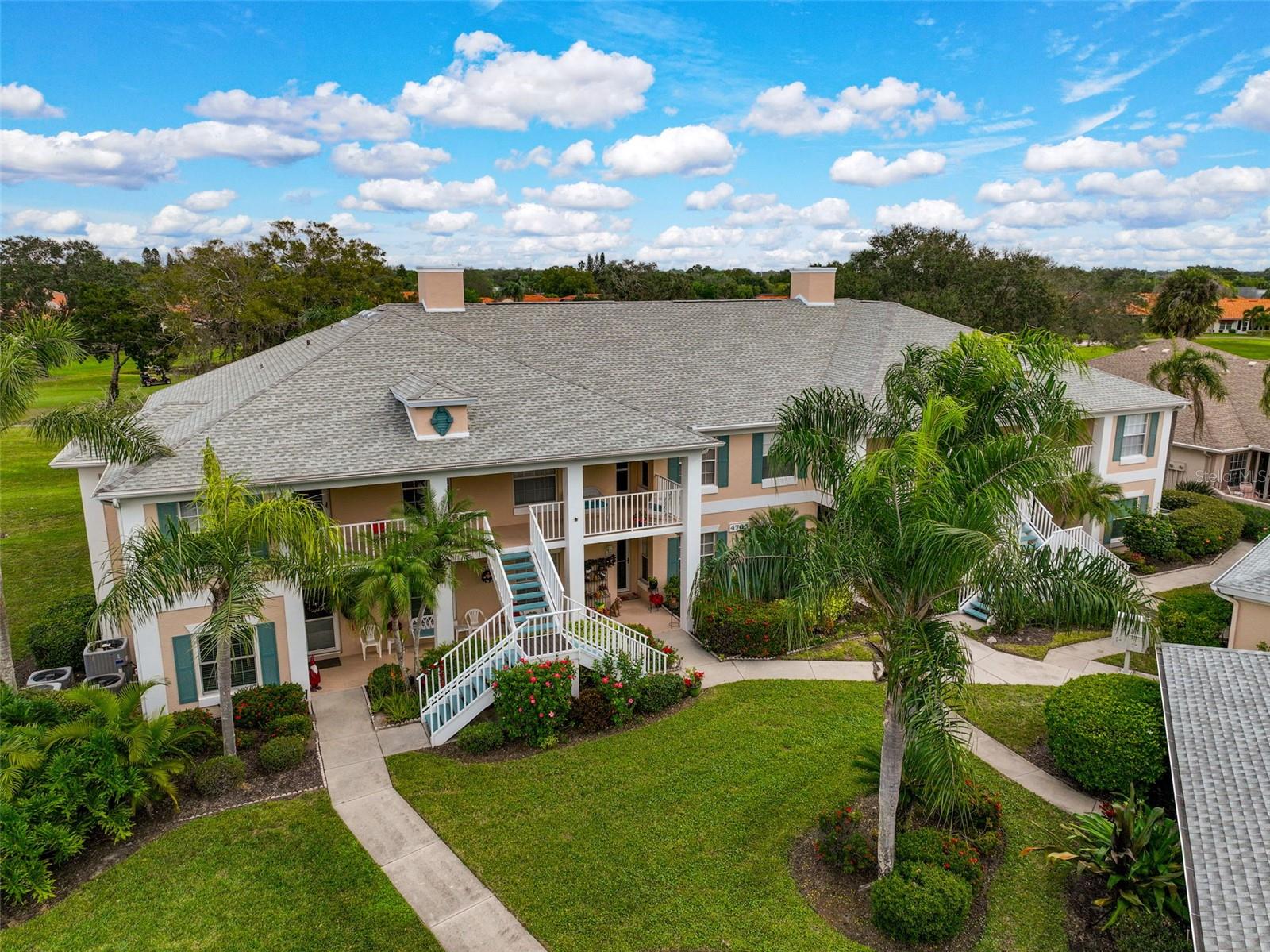 Price Just Reduced! This condo just became an even better opportunity — whether you're searching for a full-time residence or a seasonal sanctuary, this property offers the ideal blend of comfort, style, and location. Welcome to your new home! This meticulously maintained 2BR/2BA second-floor condo offers a luxurious and convenient lifestyle with breathtaking views of the golf course and two serene lakes — a tranquil backdrop for your daily life. Step inside and enjoy the airy, spacious feel created by the vaulted ceilings in the living room. The north-facing lanai and living area provide comfortable natural light throughout the day, helping maintain a pleasant indoor temperature and reducing energy use. The dining area features a large table that comfortably seats six. The lanai is a wonderful space for relaxation or entertaining, complete with a glass and cane dining set and comfortable leather reading chairs. It’s fully screened and includes vinyl sliding panels, with glass doors allowing the space to be closed off from the living room — perfect for enjoying the cooler months. The modern kitchen is a chef’s delight, featuring newer stainless-steel appliances (dishwasher, microwave, convection oven, and French-door refrigerator) and a convenient reverse osmosis (RO) water filtration system. The sunny breakfast nook is the ideal spot to start your day with morning coffee. The split-bedroom layout offers excellent privacy for both residents and guests. The spacious primary suite is a true retreat, complete with a quality bedroom set, king-sized bed, and walk-in closet. The ensuite bathroom includes a walk-in shower. The guest room features a queen-sized bed and an adjacent bathroom, ensuring both comfort and privacy. For added convenience, the condo includes an in-unit laundry area and garage parking for one car. The Fairway Trace community pool is conveniently located nearby, offering easy access for a refreshing swim or a relaxing afternoon. All furnishings are negotiable. For the active buyer, the sellers are open to including tennis, golf, and bicycle equipment. Peridia is more than a community — it’s a lifestyle. Residents enjoy a vibrant social scene with an 18-hole golf course, tennis, pickleball, a heated pool, tiki bar, restaurant, bocce ball, and a pro shop. Fairway Trace residents also have access to a private pool. With shopping, dining, and major highways just a short drive away, you’ll love the combination of comfort and convenience. Association Fees and Costs: Master Association: $938 Quarterly; Condo Fee: $1,465 Quarterly; Annual Food/Beverage Minimum: $600; One-Time Application Fee: $250; One-Time Capital Reserve Contribution: $4,000.