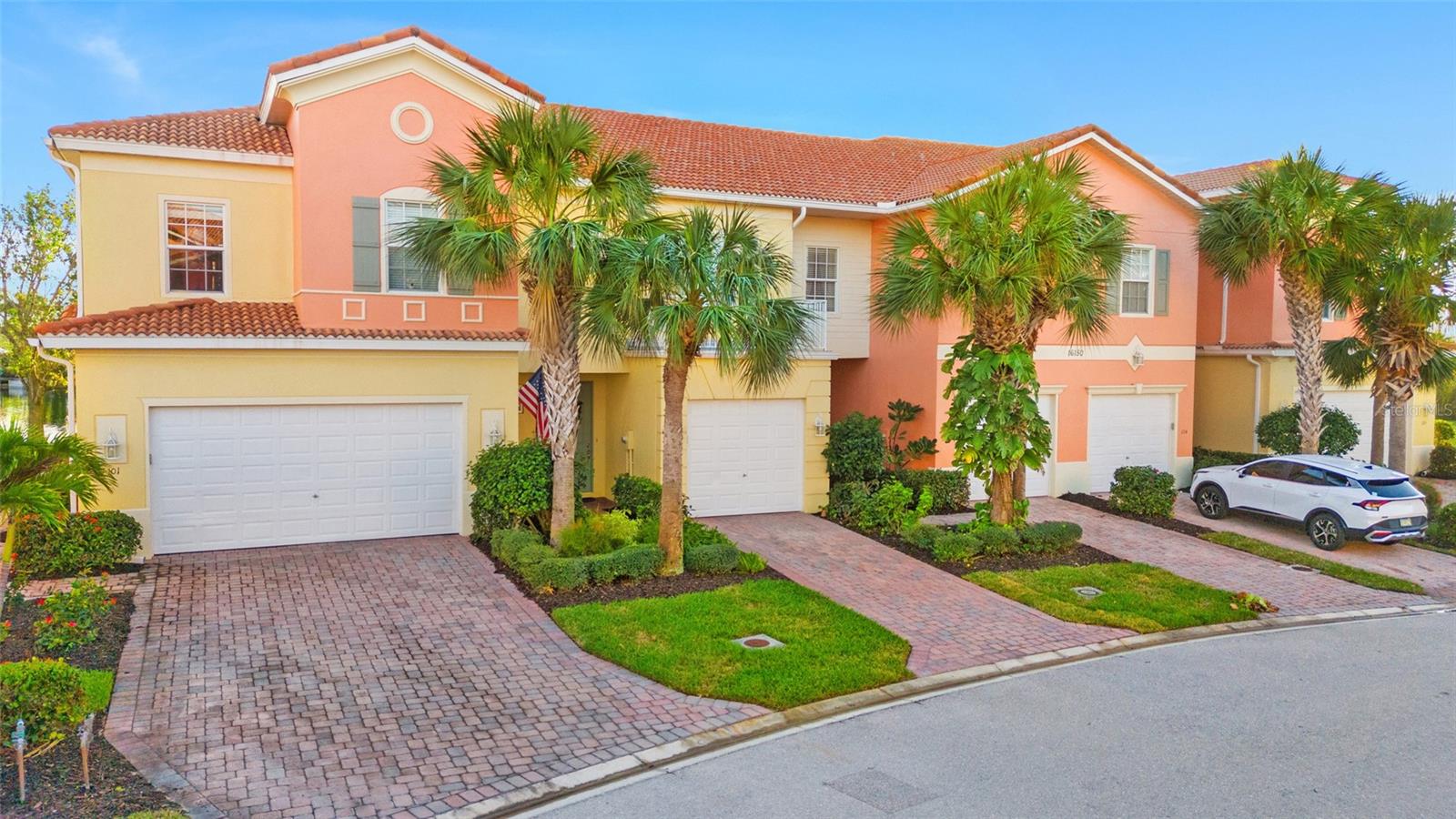 Indulge in the best of Southwest Florida living in this beautifully partially furnished lakefront townhome, perfectly nestled within the highly sought-after gated community of Sail Harbour at HealthPark. Offering exceptional privacy and picturesque waterfront views, this 2-bedroom, 2.5-bath residence combines elegance, comfort, and an unbeatable location. Perfectly positioned with coveted southwestern exposure, the home is bathed in golden natural light throughout the afternoon, creating a warm and inviting ambiance while showcasing the serene lake and fountain views. The spacious screened lanai serves as your own private retreat—an ideal place to enjoy morning coffee, evening sunsets, or simply relax while overlooking the tranquil water and lush tropical landscaping. Inside, the thoughtfully designed open floor plan flows effortlessly, featuring elegant tile flooring throughout the main living area, a convenient half bath, and a stylish kitchen designed for both everyday living and entertaining. Granite countertops, a breakfast bar, and a spacious pantry provide both sophistication and functionality. Upstairs, the split-bedroom design offers exceptional privacy for both owners and guests. The luxurious owner’s suite is a peaceful sanctuary, highlighted by two oversized walk-in closets, and a spacious spa-inspired bath with dual vanities, a soaking tub, and a separate walk-in shower. The guest suite is equally impressive, offering generous space, a walk-in closet, and its own private bath. Additional features include upscale Levolor window coverings for enhanced privacy and an attached one-car garage with durable epoxy flooring. Residents of Sail Harbour enjoy the peace of mind of a 24-hour gated entrance along with access to a sparkling community pool. Ideally located in the heart of South Fort Myers, this home is just minutes from the sugar-sand shores of Fort Myers Beach, Sanibel Island, and Captiva Island, as well as premier shopping, dining, entertainment, HealthPark Medical Center, and Southwest Florida International Airport. This exceptional residence offers more than just a home—it offers a refined waterfront lifestyle defined by privacy, convenience, and breathtaking views.