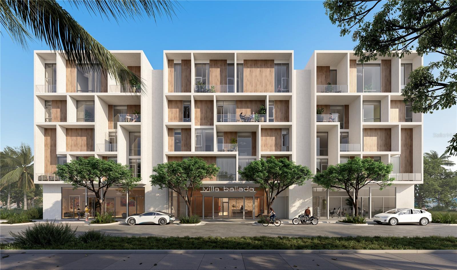 Under Construction. Introducing Villa Ballada, the third in our series of extraordinary contemporary architectural designs in the Rosemary District by local award-winning architects, Halflants + Pichette. Villa Ballada follows our first two projects by Dunn Hospitality Group, Zahrada and Zahrada 2, just a half block away. At 22 residences and two retail units presenting an unbelievable opportunity to choose from 21 different floor plans, each offering its own unique feel, and desirable to many with a lifestyle all on one level. This #206 condominium features four bedrooms and 3.5 baths and includes a west-facing covered sunset terrace off the living room. Wide open foyer, spacious designer kitchens with breakfast bar and welcoming dining and living rooms are the main features in all 21 designs. Your new condominium is available from $1,030,600 to $2,263,000 with two-, three- and four-bedroom designs. Additionally, the beautiful swimming pool and courtyard will cool you down on those hot summer days. Secure lobby and parking garage with assigned parking and optional EV charging stations keep you safe and sound. But in the end, the location where you can experience a myriad of Sarasota’s downtown delights, such as delectable culinary opportunities, arts and culture, Florida Studio Theater, Sarasota Opera House, Westcoast Black Theatre Troupe and the farmers market, Whole Foods Market close by, the John Ringling Causeway, Marina Jack and Sarasota waterfront. New construction techniques, premium finishes and craftsmanship rule the day. You must experience Villa Ballada as you won't be disappointed. Remember, we are only four blocks from our incredible new the Bay Sarasota 53-acre bayfront park underway for everyone who frequents and delights in Sarasota. Your new condominium is available from $1,030,600 to $2,263,000 with two-, three- and four-bedroom designs. The five-story structure is planned to be completed by May 2025. See you soon! Low HOA fee includes insurance, management fees, building maintenance, manager, annual exterior window cleaning, water, sewer, trash and exterior pest control. Contact us for your private tour.