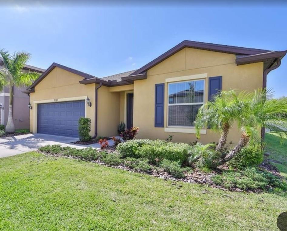 Enjoy comfortable rental living in Bayridge, a small gated community conveniently located near shopping, I-75, US-41, and US-301. This 3-bedroom, 2-bath home plus a den/office sits on a corner lot with a fenced backyard and peaceful rear privacy. The open floor plan features a spacious great room, kitchen with granite countertops, stainless steel appliances, closet pantry, and large island. The primary suite includes a walk-in closet and private bath with a large walk-in shower. Tile flooring in main areas, carpet in bedrooms and den, plus a screened paver patio for outdoor enjoyment. Community pool, park, and walking path are just steps away. Available for August 1 move-in.