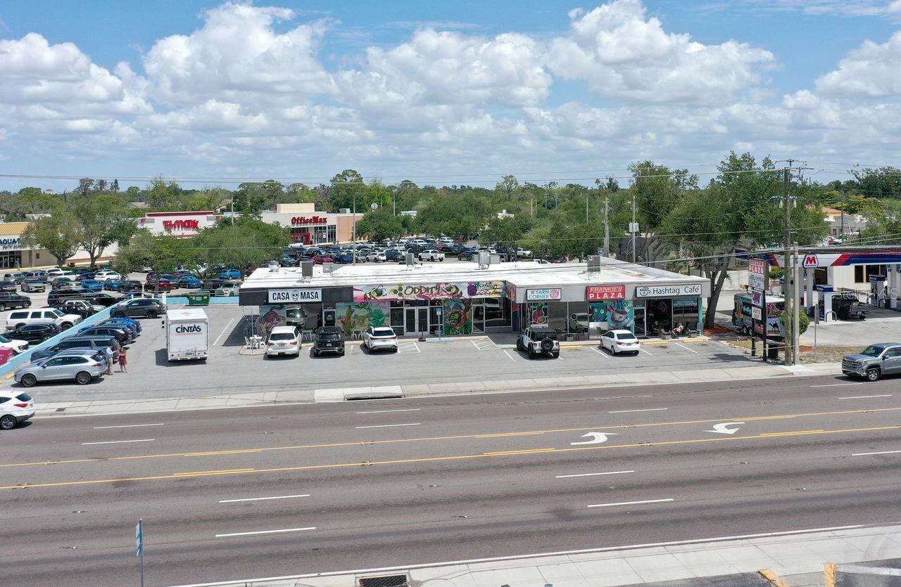 Fully rented strip mall on Bee Ridge Rd, Sarasota, Florida.    Frankies Plaza, an eclectic staple of Sarasota is now for sale!  Strategically located, in-demand property with Strong Tenant Quality, Income Potential and Solid long-term growth prospects.  At the entrance of Tuttle Bee Plaza,  surrounded by dense residential neighborhoods.  Minutes away from U.S. 41 (Tamiami Trail), World Renowned Siesta Key Beach and Interstate I-75                **  New Roof, February 2026 **     No HOA or Condo fees!  
Wonderfully Maintained!  Comfortable and Artistic Atmosphere with plenty of parking.  Bee Ridge daily traffic counts approximately 30,500; Tuttle Ave approximately 25,500.