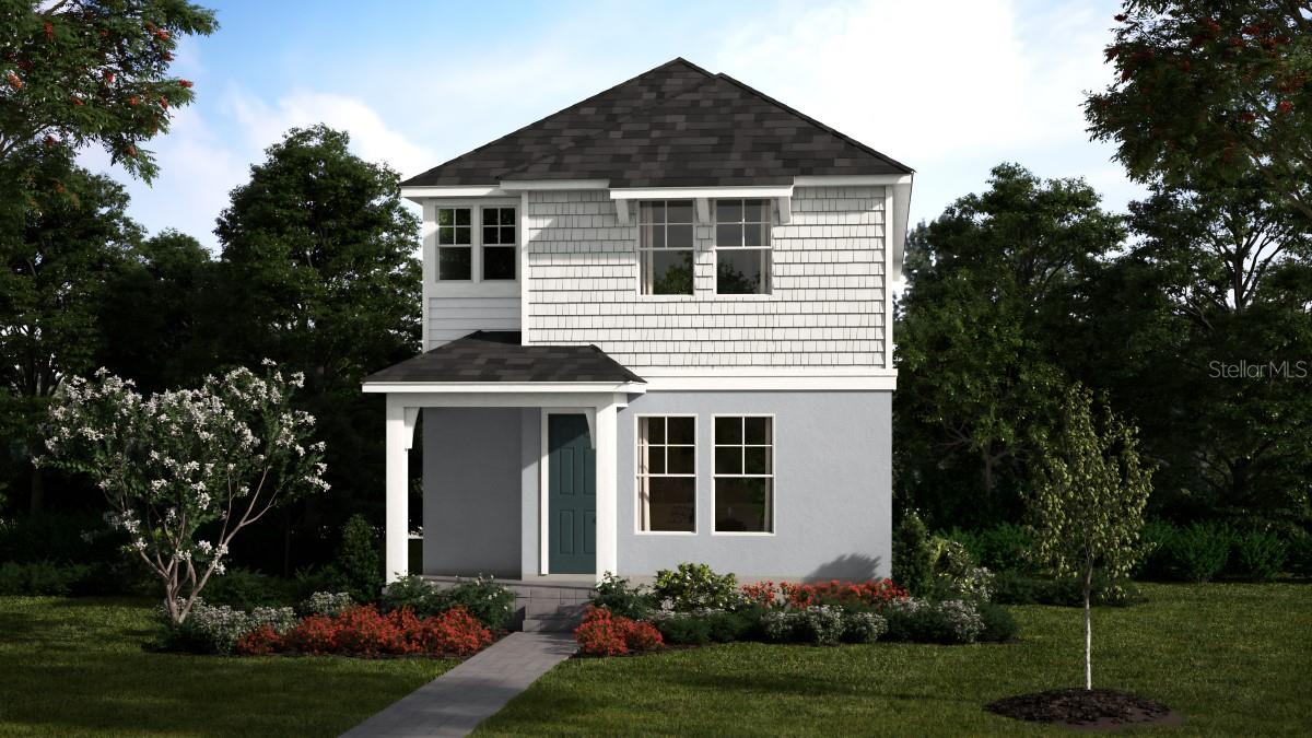 Under Construction. Don’t miss your final opportunity to own the highly sought-after Vista plan on a beautiful corner homesite in Spring Walk at the Junction! This thoughtfully designed open-concept home offers 4 bedrooms and 3 full baths, including a convenient first-floor guest bedroom with an adjacent full bath. The spacious Great Room flows seamlessly into the dining area and overlooks the covered patio, creating the perfect setting for entertaining and outdoor living. Upgraded tile flooring enhances the main living areas on the first floor, and window blinds are included throughout for added privacy. The well-appointed kitchen boasts 42-inch cabinets with crown molding, quartz countertops, a stylish tile backsplash, and stainless steel appliances. Upstairs, a large loft provides flexible space for a media room, home office, exercise area, or additional gathering space. The oversized Primary suite offers a luxurious retreat with a large walk-in closet and an elegant en-suite bath featuring dual sinks in adult-height vanity, quartz countertops, a linen closet, and a walk-in shower with frameless glass enclosure. Outdoor recreation is all around with a variety of multi-use trails, including Cross Florida, River-to Sea Loop and Spring-to Spring Trail with Gemini Springs Park right next door. Spring Walk at the Junction is conveniently located with easy access to 1-4, Central Florida Greenway, the new Wekiva Parkway and DeBary SunRail station.