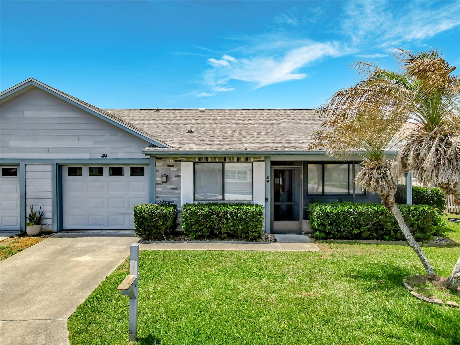 Welcome to 49 Bogey Circle, perfectly situated in a quiet golf course community in the heart of New Smyrna Beach. This charming home offers the ideal blend of relaxed Florida living and everyday convenience, just minutes from the area’s renowned beaches, shopping, dining, and entertainment. Step inside to find a light-filled, open floor plan with comfortable layout designed for both everyday living and entertaining. The home features a spacious living area, a well-appointed kitchen, and a split-bedroom design for added privacy. Enjoy your morning coffee or unwind in the evening from the enclosed Florida room or screened lanai, with peaceful views of the surrounding greenery. For added convenience, all appliances are included. Located just off Turnbull Bay Road, this established neighborhood is known for its mature landscaping, low-traffic streets, and welcoming atmosphere. Whether you're a full-time resident, seasonal owner, or investor, this location offers easy access to everything that makes New Smyrna Beach so desirable. Just a short drive to Flagler Avenue and the sandy shores of New Smyrna Beach, you’ll enjoy quick access to local favorites, boutique shopping, waterfront dining, and vibrant community events. Major conveniences including Publix, shopping centers, medical facilities, and I-95 are all within close proximity, making commuting and daily errands effortless. Whether you're looking for a primary residence, a vacation getaway, or an investment opportunity, 49 Bogey Circle presents a fantastic opportunity to enjoy the Florida lifestyle at an attractive value.