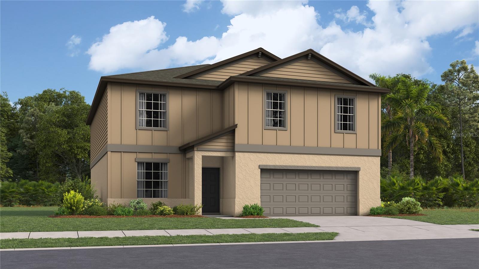 Under Construction. This two-story home is designed for comfortable family living. The first floor opens to a shared space among the living room, dining room and kitchen, with rear patio access for indoor-outdoor living. Nearby, is a multipurpose flex room for various hobbies. A versatile loft and four bedrooms, the largest being the peaceful owner’s suite, complete the second level. Connerton is a masterplan community with new single-family homes, townhomes and villas for sale in idyllic Land O' Lakes, FL. Residents have access to exciting amenities, including two pools - a resort-style pool with a splash park and a competitive lap pool, multiple sport courts, miles of trails for walking, jogging, and biking, as well as an onsite elementary school. The local area boasts extensive shopping, dining and entertainment venues. Interior photos  are different from the actual model disclosed  being built.