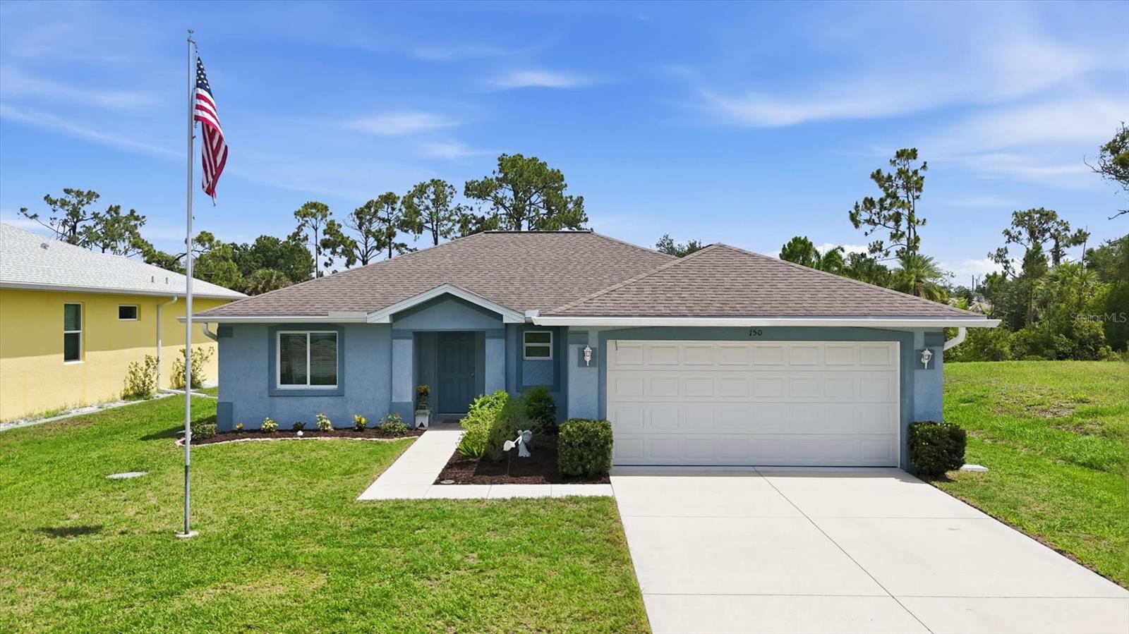 Move-in ready today! Ideally positioned on the water, this well-maintained Florida home offers comfort, style, and an inviting coastal lifestyle.
The welcoming entry opens to a spacious floor plan enhanced by cathedral ceilings throughout the main living area. An open-concept design creates a seamless flow for both everyday living and entertaining. At the center of the home, the kitchen features granite countertops, updated stainless steel appliances, and a pantry.  While the dining room and breakfast bar offer flexible options for casual meals or hosting family and friends.
The screened lanai provides the perfect setting to enjoy morning coffee, peaceful water views, and Florida’s natural surroundings. Additional highlights include abundant storage, generously sized closets, and a spacious two-car garage.
Located in the desirable community of Rotonda Lakes, this home offers convenient access to SR-776, dining, shopping, golfing, beaches, and exceptional boating and fishing. Residents enjoy a vibrant setting known for its scenic canals, ponds, lakes, abundant wildlife, and outdoor recreation, with nearby golf courses, Englewood Beach, Boca Grande, hiking trails, Ann & Chuck Dever Regional Park, and other local clubs providing year-round enjoyment. And with Major League Spring Training facilities in both Port Charlotte and Wellen Park just a short drive away, there is always something to experience nearby. Whether you are searching for a primary residence, seasonal retreat, or investment opportunity, discover the charm and convenience of 150 Baytree Drive and schedule your private showing today.