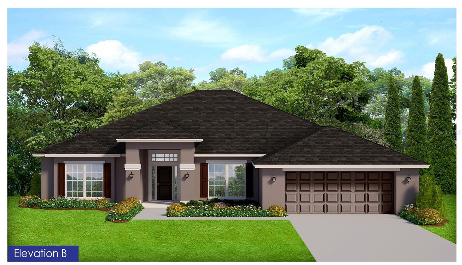 Under Construction. Welcome to this magnificent newly constructed home- 3 bedrooms and a den/study/4th bedroom, two baths -one with access to the lanai, a formal living room and dining room and large, inside laundry. Nestled in a vibrant North Port area, this home provides ample room for you, your family, and your guests to enjoy. Vaulted ceilings give this house spaciousness and an airy feel, creating a sense of grandeur in the living area, and allowing the natural light to make the space feel even larger and more inviting. Ceramic plank tile flooring throughout except in the bedrooms, designer LED recessed lighting, 36' upper cabinets with crown molding, quartz countertops in the kitchen and baths, stainless steel appliances, tile shower AND soaking tub in primary bath, double pane insulated tilt-in sash windows for energy efficiency. This property also comes with a 10-year structural warranty for peace of mind. Only $1000 down to secure this home today and builder pays most closing costs when using a preferred lender!