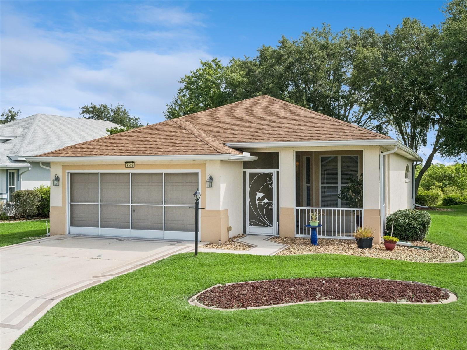 Virtually Staged. Welcome to this beautifully maintained Opal Model offering 3 bedrooms, 2 baths, and 1,622 square feet under air and heat, ideally positioned on a lovely conservation lot. Thoughtful updates provide peace of mind and style, including exterior paint (2020), new roof and gutters (2021), interior paint (2021), closet updates (2021), popcorn ceiling removal & knockdown texture installed (2021), and a new microwave (2021). Major system improvements include a new HVAC and water heater (2022), while more recent enhancements feature new primary bath hardware (2025), a comfort-height toilet in the guest bath (2022), updated landscaping (2025), and a new washer and dryer (2025). Located in a gated 55+ golf community with a low HOA fee that includes internet and cable, residents enjoy an exceptional array of amenities: walking paths, fitness center, two pools, courts, driving range, restaurant, Great Hall with performances and dances, craft rooms with kiln, library, billiards, and a wide variety of clubs and activities.