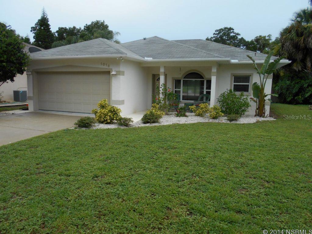 Overlooks the golf course.  High ceilings, open plan, split bedrooms and pocket door for private guest wing.  Upgrades and extras include eyebrow window in dining room, 16 inch tiles in kitchen, dining room, foyer and both baths.  Decorative tile backsplash in the kitchen.  Besseler stairs in the garage.  This home is tucked away on a private cul-de-sac, has a deep driveway, professional landscaping, and fenced backyard bordering the 5th hole of the municipal golf course.  Home in a beautiful, conveniently located neighborhood. ;Water: City