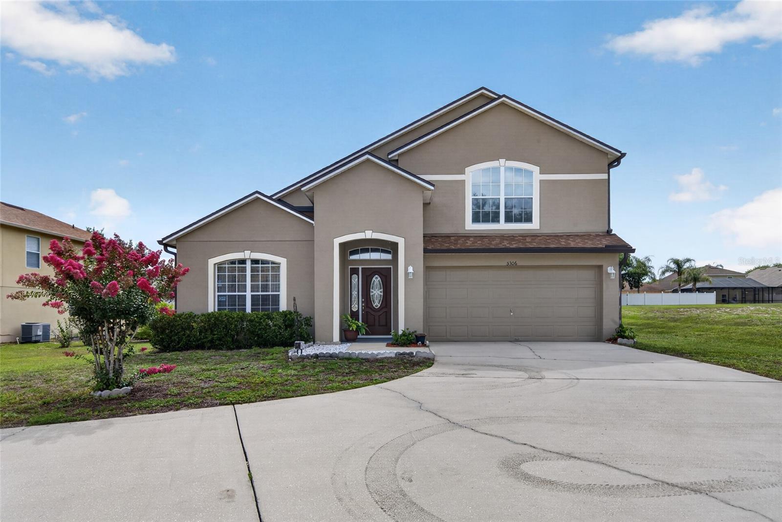 Welcome to this beautifully maintained 4-bedroom, 2.5-bathroom home situated on an oversized 0.44-acre cul-de-sac lot, offering both privacy and plenty of outdoor space. With major updates already completed and a desirable floor plan, this home is move-in ready.
The spacious first-floor primary suite provides a private retreat, featuring an ensuite bathroom with a relaxing garden tub, separate shower, and a generously sized walk-in closet. The heart of the home is the well-appointed kitchen, complete with 42-inch cabinets with crown molding, a center island, and stainless steel appliances, making it ideal for everyday living and entertaining with the adjoining family room.
The main living areas provides a formal living land dining area, accentuated with laminate flooring, complemented by soaring vaulted ceilings that create an open and airy feel throughout the first floor.
Outside, you'll appreciate the freshly painted exterior, rain gutters, extended driveway, and expansive backyard space. Important updates include a new roof (2022), A/C system replacement (2017), and water heater replacement (2023), providing peace of mind for years to come.
Located in a community with 24-hour security patrol, residents enjoy amenities including a playground, basketball court, and park, all with low HOA dues.
This home is conveniently situated near shopping, restaurants, hospitals, and everyday conveniences, this exceptional property combines comfort, space, and value in a highly desirable location.
Don't miss the opportunity to make this beautiful home yours—schedule your private showing today!