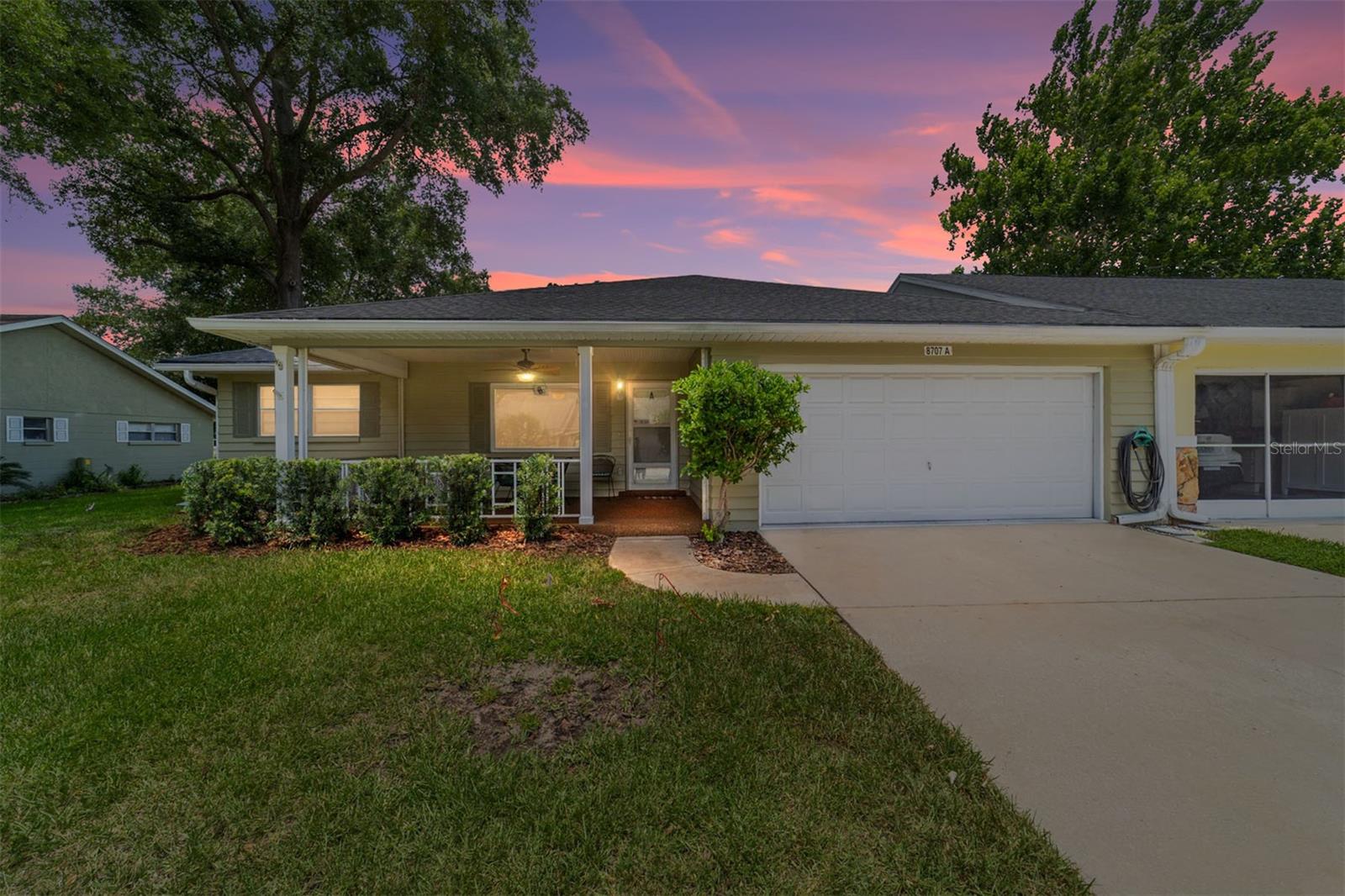 Welcome to this beautifully updated rare Expanded Montgomery End Unit in the highly desirable On Top of the World community. Filled with natural light, this move-in-ready home offers the perfect combination of comfort, style, and functionality. 
The exceptionally large primary suite features a completely remodeled en-suite bathroom, creating a private retreat within the home. New luxury vinyl flooring runs throughout the entire residence, there is no carpet, while fresh neutral paint and all-new blinds provide a 
clean, modern feel. The bright kitchen is enhanced by a skylight that showcases the new appliances and fills the space with natural light. The enclosed lanai offers versatile flex space ideal for a home office, craft room, sunroom, or reading nook. 
Major updates include a newer HVAC system (2023) and water heater (2023), providing added peace of mind. The expanded oversized two-car garage, 35X19, is a rare feature, offering ample room for two vehicles plus two golf carts, along with additional storage space. 
As an end unit, this home enjoys added privacy and extra windows, allowing natural light to flow throughout. Don't miss the opportunity to enjoy maintenance-free living in one of Ocala's most sought-after active adult communities, with access to world-class amenities, 
clubs, recreation, and golf.