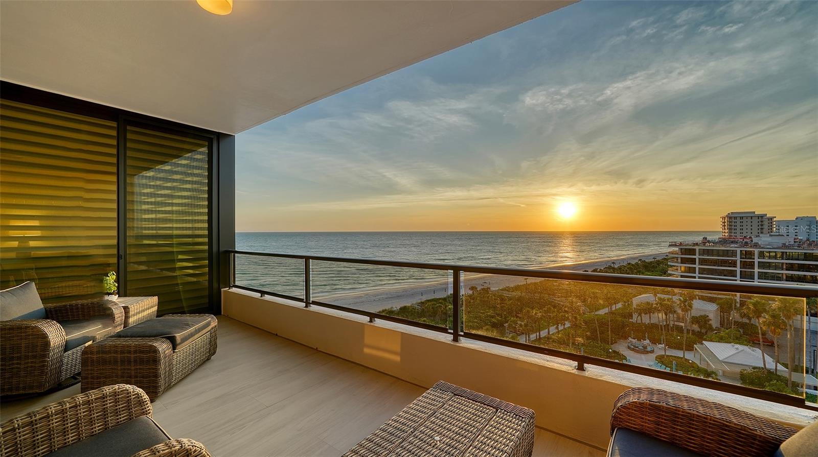 Sanctuary penthouse with spectacular views of the Gulf, and Intracoastal Waterway to Sarasota. *Now Unfurnished*. Total renovations completed in 2023 with nothing overlooked, including but not limited to EFCO turtle-approved glass, high-impact double pane hurricane sliders and windows, crystal custom kitchen cabinets by SRQ Custom Cabinetry, Thermador appliances including induction cooktop, wall-mounted microwave and convection oven, side-by-side Thermador refrigerator, Wi-Fi enabled dryer and hood fan, laundry room with added pantry features and a newly created breakfast bar. Complete water filtration system and quartz countertops throughout, with 5.5-inch baseboards with custom-milled crown molding and trim, solid wood doors, rectified 12-by-60-inch porcelain tile flooring, and custom built-ins in living room and primary bedroom. Hunter Douglas remote-controlled blinds, 10-foot-high ceilings complete with skylights, tankless hot water system, and two zoned air conditioning units installed in 2019 and 2023. Amenities include cable, water and internet. New roof in 2024. Storage locker with under-building parking. Nearly 18 acres with 1,200 feet of Gulf of Mexico beachfront, an Olympic-sized heated pool and spa with extensive pool decks, a fire pit and gazebos to provide shade. A 24/7 guard gate, Har-Tru tennis courts, on-site management, and a two-story clubhouse come complete with a fitness center, showers, saunas and a large entertaining room with catering facilities. Membership to the Longboat Key Club is available which would include six restaurants, 45 holes of golf, 20 tennis courts plus other amenities. You are close to shopping, Publix, CVS, places of worship, a library, town hall and banks, St. Armands Circle along with Sarasota and all it offers.