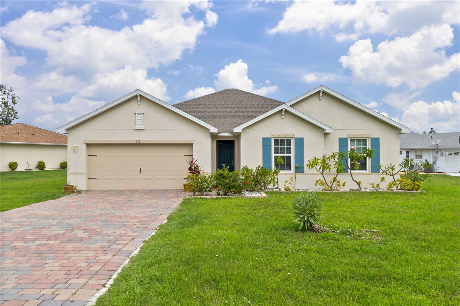 AWESOME PRICE IMPROVEMENT!!!!. MOTIVATED SELLER!. Will consider ALL OFFERS.  Looking for a large, newer built, family home? In the desirable golf community of Deep Creek. Well, look no further! This is a DR Horton home built in 2019, with over 2,000 square feet under air. This open floor plan design creates a wonderful atmosphere for entertainment. The home comes with many upgrades such as an exquisite paver driveway and back porch, 18" ceramic tile throughout (except bedrooms), stone countertops and many more. Need extra closet space just wait until you see the massive master walk-in closet. Plenty of room and privacy for any quests. Two bedrooms and a bathroom are nestled in a quiet enclosed hallway away from all the action. This home has so many neat features, don't pass it up. Call or text for a showing.