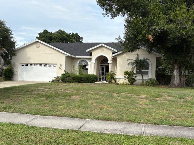 Wonderful suburban location on over 1/2 acre in Hidden Oaks. This home has a nice, large open floorplan with vaulted ceilings. Newer roof and some carpet. Property has been vacant for some time and needs complete updating.