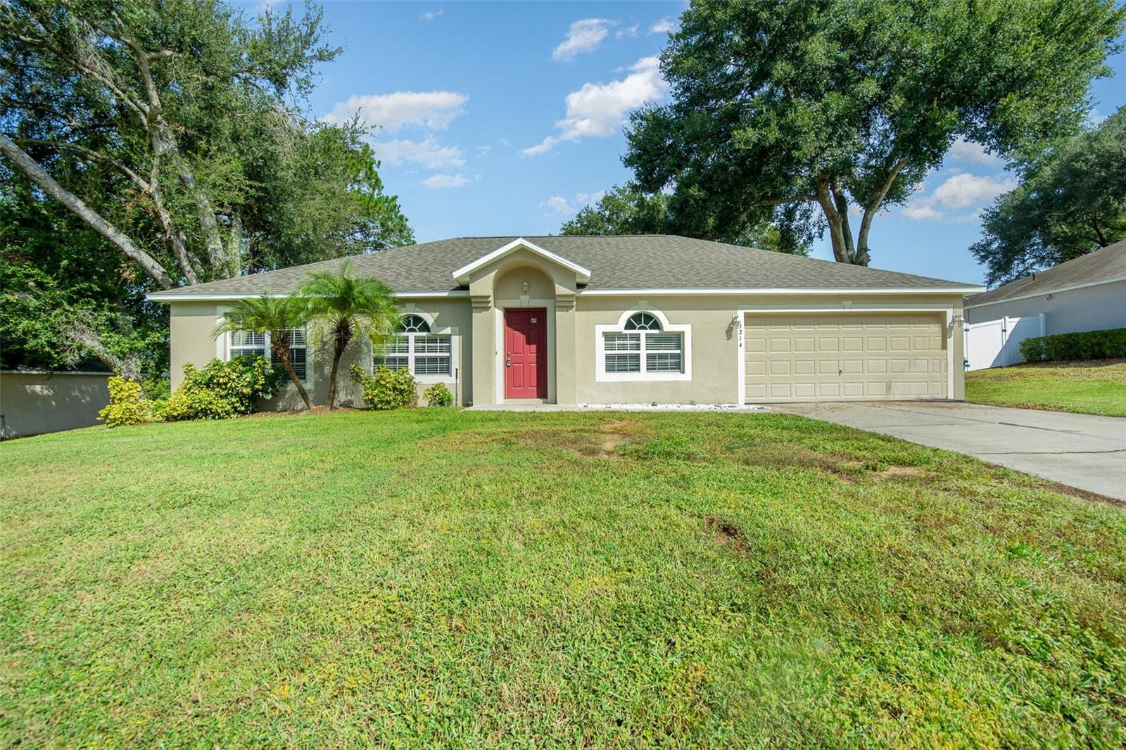 Comfort and quiet come together in this 3/2 pool home in Pine Bluff! Upon arrival, you will notice a nice flat fenced in backyard and nicely
landscaped front. Step inside to a formal dining area and separate living space that can easily be an office, play area, etc. Flow past the archway
walls to the great room and kitchen. Kitchen has granite countertops, kitchen island with its own sink (perfect for prepping delicious meals!) and
Jack and Jill pantry! The great room leads to the in-ground pool complete with pool screen and quiet sitting area. Oversized master suite is
separate from the other bedrooms, giving privacy. Jack and Jill walk in closets lead to the master bath, with garden soaking tub and separate
shower. The other 2 bedrooms and bath flank the other side of the home. Garage has a fully finished workshop for the handyperson in the
house! Seller to offer flooring allowance of up to $2,500 with acceptable offer - make this home your very own!  Close to shopping, restaurants, medical facilities, great schools, and the turnpike, don't miss out on this gem - it won't last!