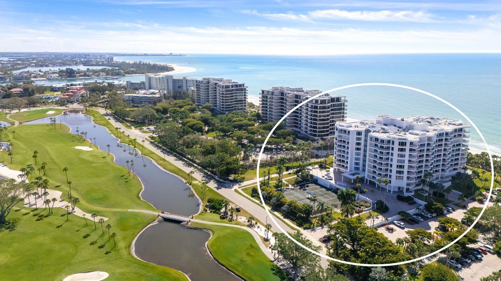 Welcome to The Pierre, a distinguished Gulf-front address behind the private gates of the Longboat Key Club, offering a rare blend of refined coastal living, privacy, and world-class resort lifestyle appeal for discerning buyers from around the globe. Located on the seventh floor, Residence 707 showcases spectacular sunset skies over the Gulf of Mexico, complemented by peaceful bay and city vistas, creating a dynamic panorama from sunrise through evening. Expansive windows fill the interiors with natural light while framing the natural beauty of Longboat Key’s shoreline and Sarasota Bay. Thoughtfully designed for both relaxed living and gracious entertaining, the residence offers generous living spaces and a seamless indoor-outdoor connection. The floor plan includes two ensuite bedrooms and a flexible third bedroom with sliding retractable wall, three full baths, and spacious living and dining areas—each with direct access to the residence’s gracious balconies. Residents of The Pierre enjoy an exceptional array of amenities, including direct private beach access, a beachfront pool, spa, fitness center,, tennis courts, a newly renovated lobby, club gathering room, meeting room and 24-hour guard security. Private guest suites are also available for visiting family and guests on a nominal rental basis. Ownership is further enhanced by secure garage parking, a private secured storage area, and onsite professional management, providing ease and confidence for both year-round and seasonal owners. Beyond the residence, membership opportunities at the renowned Longboat Key Club provide access to a celebrated resort lifestyle, featuring championship golf courses, world-class tennis, spa and wellness facilities, multiple dining venues, beach services, and an active social calendar (membership subject to application and availability). Perfectly situated near St. Armands Circle and downtown Sarasota’s cultural attractions, Residence 707 represents a rare opportunity to own within one of Longboat Key’s most prestigious waterfront communities—where international sophistication, panoramic views, and a coveted club lifestyle converge in one extraordinary coastal setting.
