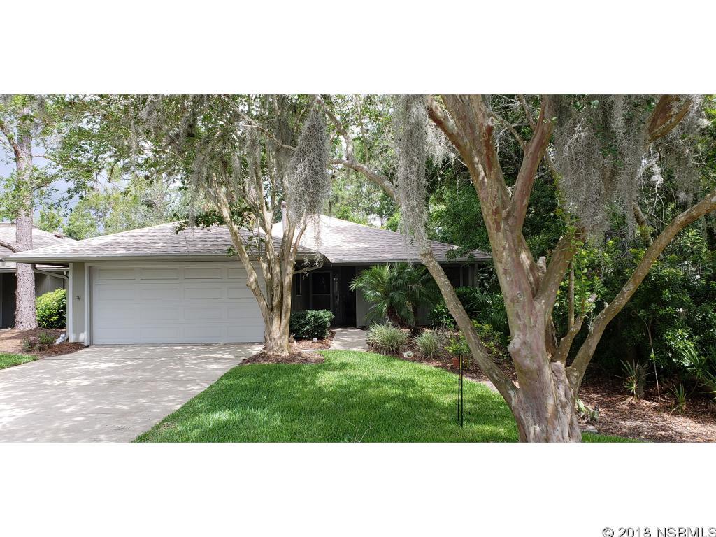 Nice Single Family Home well-maintained 2/2 nestled in the trees  located in the Sugar Mill Country Club - Brae Burn Community.  This home comes  furnished and features an open floor plan with large living area - vaulted ceilings and a bonus family room, which could be set up as a 3rd BR. Porch on south side of house was enclosed to make BR 2.  Home sits on a corner lot with backyard privacy where you can enjoy sitting in your screen enclosed porch. New Roof and H2O heater installed in 2016.  Association dues include: lawn maintenance, exterior home paint, community pool, common areas, private roads and security.  Sugar Mill community also has memberships to 27 hole golf course, tennis courts, pickle ball, restaurants, fitness center, great bike and walking paths.  Minutes to the beach or shopping. ;Water: City