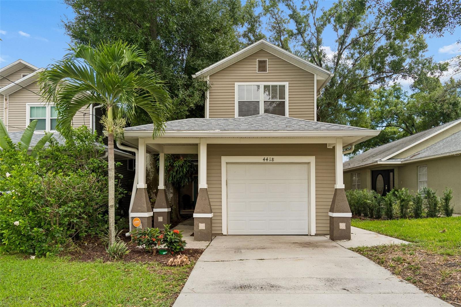 This spacious end-unit townhome features a highly desirable layout with a primary bedroom on the 1st floor, 2 additional bedrooms and 1 full bath on the 2nd floor. The bright, open-concept main floor boasts soaring vaulted ceilings and an inviting kitchen. French doors in the living room lead out to an oversized wood deck and a large private fenced-in backyard. The home is ideally located in a prime neighborhood with A+ rated schools (Grady, Coleman, Plant) and no HOA restriction and unbeatable convenience just minutes from the airport, grocery stores, dining, and shopping.