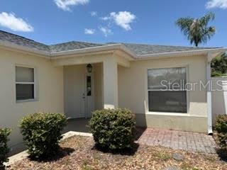 Bring your Golf Clubs and come retire in America's TOP Retirement Community- The Villages - Virginia Trace Villas! Not only does this Villa feature the largest lot in the community on the Mallory Championship Golf Course with room for a POOL, it also features 3 bedroom (most villas are just 2 bedrooms) with 1612sqft inside plus a screened patio.  Come see the brand new custom Kitchen with quartz countertops, stainless steel appliances, 2024 Roof, 2026 HVAC, vaulted ceilings, fresh paint, a generous owners suite complete with full private bathroom, and a walk in closet.  Non flood zone, low monthly fees.1.1 miles to LAKE SUMTER LANDING SQUARE!!!! Enjoy jaw-dropping sunsets (NO cart path behind) from your screened lanai. Located in a highly desirable golf course community, residents enjoy access to multiple pools, championship golf and a variety of recreation centers. Conveniently close to shopping, restaurants and entertainment. Taxes include NON AD VALOREM FEE OF $1129.