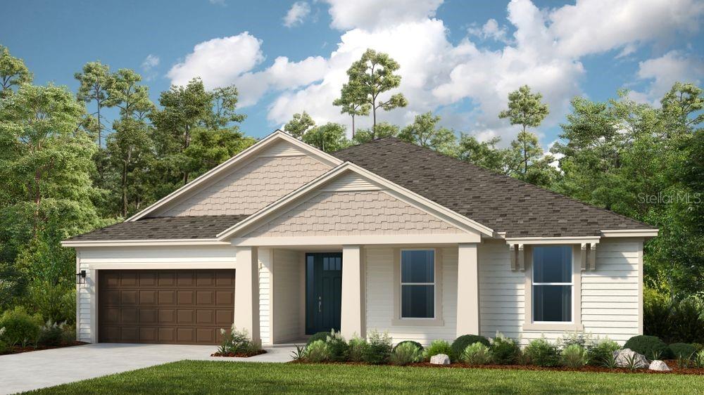 Under Construction. What's Special: Gourmet Kitchen | No Rear Neighbors | Dedicated Study | Preserve View | Extended Patio | Cul-de-Sac Lot. New Construction - August Completion! Built by America's Most Trusted Home Builder. Welcome to the Azores at 5 Armenia Court in Colbert Landings! This new home with a thoughtfully designed layout greets you with a bright foyer and a private study that gives you a quiet place to work or unwind. The gourmet kitchen, dining area, and great room connect seamlessly. The kitchen features a central island and pantry, all opening to an extended lanai that’s perfect for indoor and outdoor living. Your main level primary suite is tucked away for added privacy and includes a spacious walk-in closet and a spa-inspired bath designed for comfort. Two secondary bedrooms with nearby full baths offer flexibility for guests, hobbies, or everyday living. A planning area, convenient laundry room, and tandem two-car garage add extra functionality, giving you a home that feels both organized and inviting. Ideally located east of I-95, this community offers quick access to beaches, the Matanzas River, and nearby dining and retail. Spanning nearly 300 acres, it features preserve and water view homesites, natural tree coverage, and adjacent conservation land with trails. Planned amenities include a clubhouse, resort-style pool, parks, playground, and pickleball. Additional Highlights Include: extended flooring into the primary suite, primary closet door for direct access to the laundry room, tray ceiling package, 8' interior doors, and pre-plumb for laundry sink and water softener. Photos are for representative purposes only. MLS#O6414189