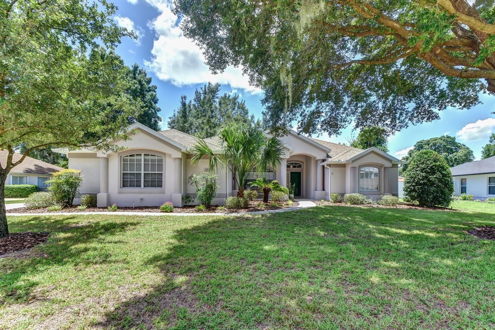 POOL HOME! Welcome to Cross Creek, a community with winding treelined roads and spacious lots. This BLOCK built 4-bedroom, 3 bath house is perfect for any sized family and multi-generations. CURB APPEAL with plant beds and mature landscaping. Single Story with beautiful front sitting Porch, opening to a large Foyer and Formal Living and Dining Rooms. Living and Dining are open concept with 10 ft ceilings and one of the 3 sliders to the LANAI and screened, in-ground HEATED POOL. The Kitchen is truly functional for a cook and extra hands with a work island, plenty of Corian countertop space, a desk area and large closet pantry. The Dinette space accommodates a full-sized table. Both Kichen and Dinette flow into the cathedral ceiling Family Room with the 2nd set of Sliders to the Lanai. Tri-split bedroom plan. This side of the house has 2 comfortably sized guest bedrooms, one with a walk-in closet. Guest Bath has a door to the pool area. Another Guest Bedroom and Bath are isolated for privacy. The Master Suite offers a 17x13 bedroom with a slider for direct Lanai and Pool access! En-suite Bath has a large walk-in shower, a soaking tub, private water closet, linen closet, dual sinks with vanity area and a 11x6 walk in closet. The 24x9 covered Lanai offers plenty of space for seating or add a summer kitchen. Screened Pool is 30x15, invite the friends! Water Heater 2020. AC 2014. Side Entry 2 CAR GARAGE. PRIVACY FENCED rear Yard! ;Water: City