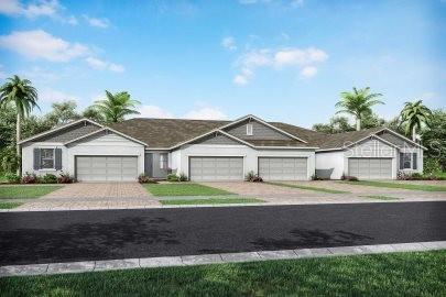 Under Construction. Welcome to this thoughtfully designed Anclote villa with a Craftsman elevation, ideally located within the gated Sunstone community offering low-maintenance Florida living. This inviting home features 2 bedrooms, 2 bathrooms, a private study with an 8-foot interior door, and a 2-car garage, with impact windows throughout providing added peace of mind. The open-concept layout is filled with natural light and showcases tile flooring set in a brick pattern throughout the main living areas, kitchen, and study, creating a clean, cohesive look. The kitchen is beautifully appointed with soft white cabinetry accented by crown molding and satin-finish hardware, off-white quartz countertops, a glossy tile backsplash, a spacious island, and a complete stainless steel appliance package, including ENERGY STAR appliances. Both bathrooms have raised-height vanities, coordinating quartz countertops, and tasteful tile finishes, while the owner’s bathroom features a well-appointed shower. A covered, screened lanai with pavers extends the living space outdoors, perfect for relaxing or entertaining. Residents of Sunstone enjoy access to two expansive amenity campuses featuring resort-style pools with lap lanes, a clubhouse with gathering spaces, a fitness center, firepit areas, pickleball courts, paw parks, a tot lot, and a full calendar of activities curated by an on-site lifestyle director, all just minutes from shopping, dining, entertainment, and nearby beaches.
***: Photos, renderings and plans are for illustrative purposes only and should never be relied upon and may vary from the actual home. Pricing, dimensions and features can change at any time without notice or obligation. The photos may be from a furnished model home and not the home offered for sale.