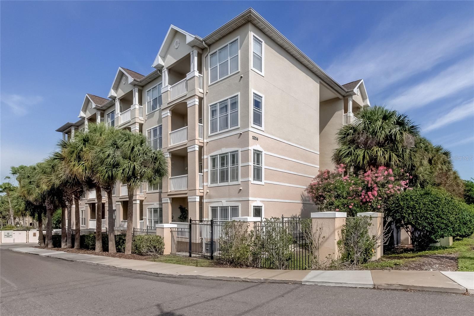 Minutes from Clearwater Beach, this second-floor gated condo offers 1,010 sq ft of well-planned
living space with a split-bedroom layout that provides privacy and function. Inside, 9-foot ceilings and a private
balcony add openness to the main living area, while the updated kitchen connects directly to the living and
dining space. The primary suite includes a walk-in closet and en-suite bath with a soaking tub. A full-size
in-unit laundry set (2024) and two assigned parking spaces add everyday convenience. Monthly HOA fees
include water, sewer, trash, and basic cable. Community amenities include a pool & fitness room. Located about 1.7 miles from Morton Plant Hospital, the property also provides easy access to shopping, dining, downtown Clearwater, and major roadways. Not located in a flood zone.