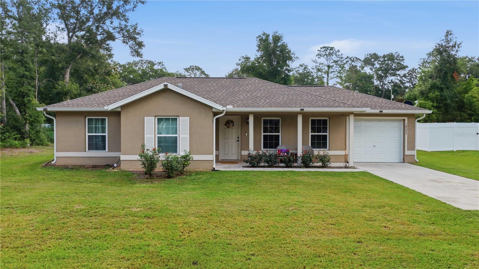 Welcome home to this beautifully maintained 3-bedroom, 2-bath residence located in the desirable Belleview Heights Estates community. Situated on a spacious .32-acre lot on a quiet street, this property offers both comfort and privacy with NO HOA!

This home offers 1,072 square feet of comfortable living space with a functional layout designed for easy living. Built in 2020, you’ll enjoy the peace of mind that comes with newer construction and modern systems throughout. Enjoy natural light and easy indoor-outdoor living with sliding glass doors that open to a large backyard — perfect for entertaining, pets, or relaxing evenings outdoors. The oversized shed provides plenty of extra storage space for tools, lawn equipment, or hobbies.

Whether you're a first-time homebuyer, downsizing, or looking for a low-maintenance, move-in-ready property, this home checks all the boxes!