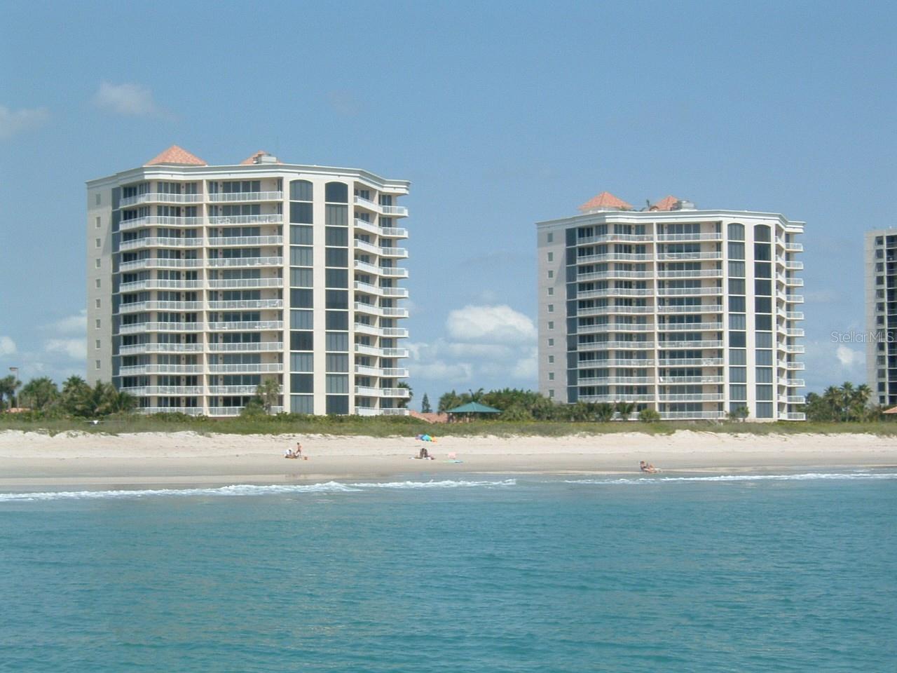 Direct oceanfront penthouse unit with rooftop, 10 ceilings, 2 car garage, 3 bedrooms, 2.5 bathrooms.