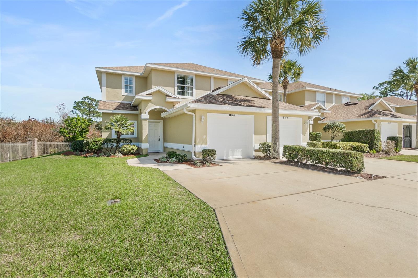 Desirable corner unit with beautiful water view. THIS HOME HAS BEEN UPDATED THROUGH-OUT! 9.4 ceiling height, NEW PAINT including walls doors, trim ceilings, garage walls, moldings and doors. NEW STAINLESS STEEL APPLIANCES.Electrical Installed: 3 fans, 2 recessed cans, 4 smoke detectors 42 new outlets.New cabinetry hardware. NEW SINK in garage, NEW Toilets, New shower heads.NEW DINING CHANDELIER. Looks and smells NEW. These units are rare to find on the market come and see for yourself.Condo Fee Includes: Cable TV, Common Area Taxes, Community Pool, Escrow Reserves Fund, Insurance, Internet, Maintenance Exterior, Maintenance Grounds, Maintenance Repairs, Pool termite bond,meeting hall.This home is a 5 min drive to the beach! Must see to really appreciate!