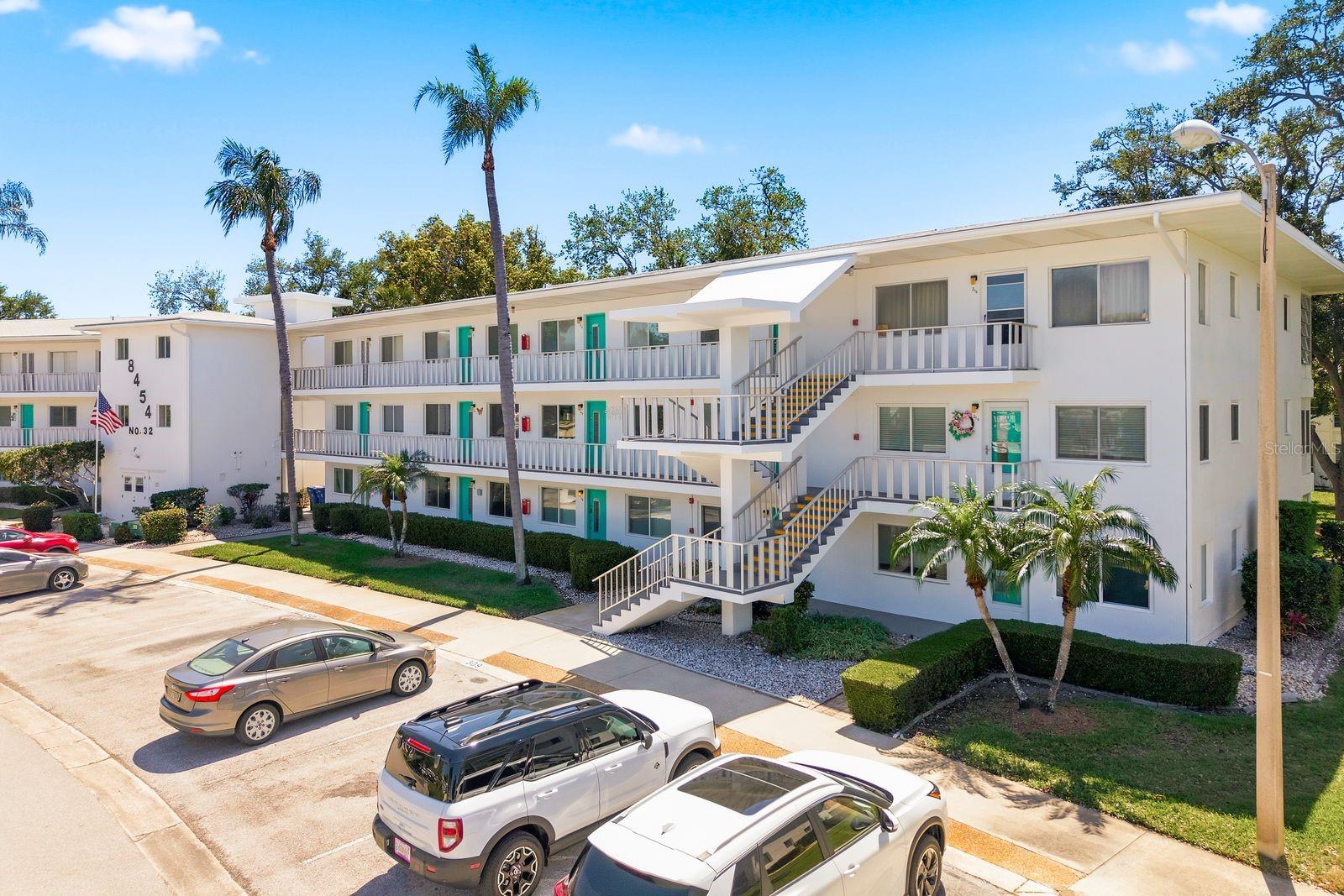 SEMINOLE GARDENS - 55+ community Second Floor with ELEVATOR - 1 bedroom, 1 bathroom and a Florida room with storage closet. Laundry facility is on the second floor and dedicated storage closet on the third floor. There's an assigned parking space with guest parking. Seminole Gardens offers many amenities and activities including: heated pool/spa (year-round), shuffleboard, billiards and recreation center. Activities include; card games, bingo, exercise and dance classes. The FREE SHUTTLE, available five days a week, will take you to Seminole City Center where there's plenty of shopping and restaurants. Famous Gulf beaches are only minutes away. No photos at this time due to tenant situation.