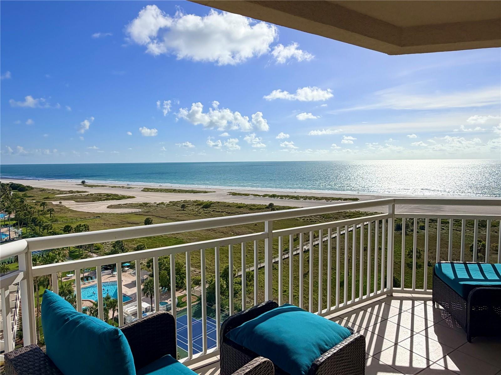 An amazing, spacious, beachfront condo home with one of the finest addresses on Sand Key! This recently renovated condo is perfectly placed for the best panoramic views of the Gulf and intercoastal waterways. This home is a 3-bedroom, 2-bathroom, corner unit that faces both East and West! This unit includes two large balconies, a spacious kitchen with additional breakfast/ dining area, neutral tile floors throughout, indoor laundry, and 10ft high ceilings! This condo has been recently updated and newly furnished. The unit comes with under-building assigned parking and plenty of guest parking. Each room has balcony access with AMAZING views! From the dining, second and third bedrooms’ balcony, you can see the sunrise, while the master and living rooms view the sunset! The Meridian provides you with security gated entry, a 24-hour security guard, a concierge, a full-time building manager, a resort-style pool, and a spa. It also provides a state-of-the-art fitness center with steam, sauna, and locker rooms. The common areas include a billiard room, reading/ library room, a game room for socializing, and a two-story sunset room. The building’s location is close to all dining, shopping, boating, area attractions, and the two Airports. Walk across the street to restaurants, shopping and water sports. For more activities, it’s just a quick drive or trolley ride to Clearwater Beach! LIVE THE FLORIDA LIFESTYLE TODAY!