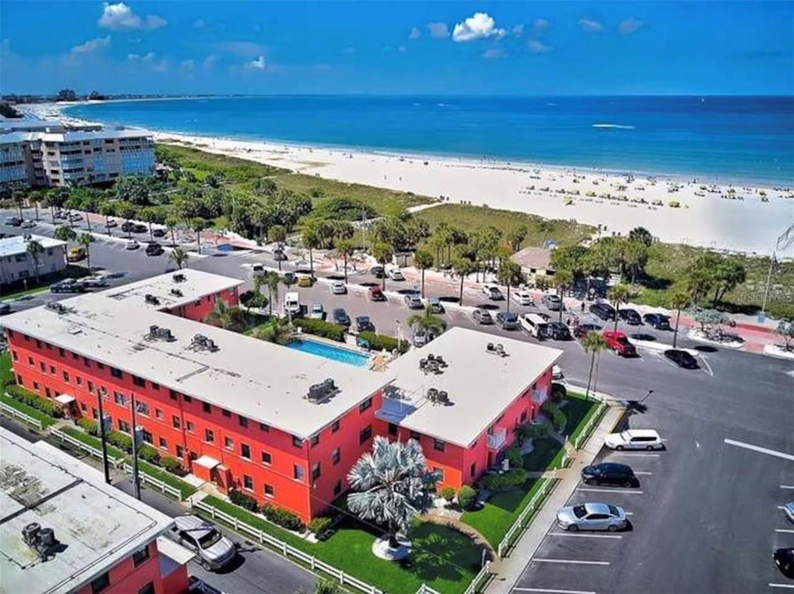 INCOME-PRODUCING CASH FLOW with short-term rentals allowed. Welcome to your own slice of paradise at Gulf Winds, a beautifully manicured beachside community nestled in one of St. Pete Beach's most vibrant and walkable neighborhoods. This charming second-story studio condo overlooks the year-round heated pool and sits directly across from the beach, offering a partial ocean view and the kind of effortless coastal lifestyle that is hard to find at this price point.
The open floorplan makes excellent use of every square foot, comfortably accommodating a queen bed and a pull-out sofa sleeper for guests. Step onto your private balcony with your morning coffee, take in the ocean breeze, and let the day unfold at whatever pace you choose.
Here is where it gets really exciting — the HOA fee covers almost everything. Electric, water, sewer, trash, cable, internet, insurance, maintenance, and access to the community pool and amenities are all included. Ownership here is as close to truly carefree as it gets.
And the income potential? This property has an established rental history and easy on-site management — meaning it is already set up to work for you. Whether you are seeking a full-time residence, a snowbird escape, or a cash-flowing vacation rental investment, this condo is ready to deliver.
The location is truly unmatched. Paradise Grille, beach bars, acclaimed restaurants, boutique shops, and live music are all within walking distance. Vibrant Downtown St. Pete is just 15 minutes away, and Downtown Tampa and the Tampa Riverwalk are just over the bay. Sports fans will love being close to the home venues of the Tampa Bay Rays, Lightning, Buccaneers, and Rowdies. For those who love the water, boating, fishing, kayaking, and paddle-boarding are all at your fingertips, along with easy access to neighboring beaches and charming downtown areas throughout the region. St. Pete/Clearwater Airport is just 15 minutes away, and Tampa International is within 30 minutes.