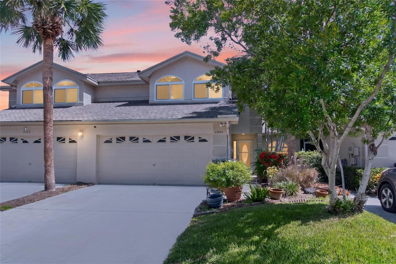 Welcome to this well-appointed 3-Bedroom, 2.5-Bathroom, 2-car garage townhome in the sought after Brookfield Community in Clearwater! You will fall in love with how open and functional this floorplan is.  As you enter the home you will be drawn to the beautiful architectural designs including crown molding, wainscoting with chair rail, and shiplap. The first floor includes a spacious Living and Dining room along with an enclosed sunroom which offers a versatile space, which can be used for a variety of purposes, such as a home office, reading area, or an additional living space. The kitchen is up to date with stainless steel appliances, an eat-in area and plenty of storage! Laundry and a half bath round out the first floor.  On the second floor you will find the Owner’s suite with vaulted ceiling, sitting area and an updated ensuite with dual sinks, tub and shower and a huge walk-in closet with built-ins! Also included upstairs, are two generously sized bedrooms, each with their own cozy nook and a full bathroom.  The backyard is fenced and has an inviting patio surrounded by lush landscaping, which provides an outdoor living space perfect for relaxation and/or entertaining. For peace of mind, major system updates include hurricane rated windows, along with back sliding door (2025), A/C (2024), Roof (2023), hot water heater (2019). The Brookfield community has low HOA fees. The HOA covers roof maintenance, exterior paint, front lawn upkeep, pest control and trash service.  There are two community pools and hot tubs, tennis/pickleball courts and a beautiful clubhouse. Located nearby are Clearwater's gorgeous beaches and minutes from shopping, dining and everyday conveniences. Easy access to major highways and to St. Pete/Clearwater and Tampa International Airports.  The attention to detail and high-quality finishes make this an ideal choice for those seeking a comfortable and well-appointed townhome. Schedule your showing today!