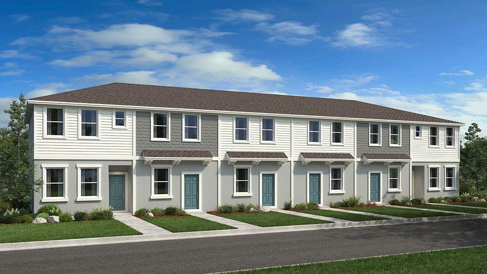 Under Construction. What's Special: Corner Lot | Close to Park | Close to Trails | Popular Plan. New Construction - November Completion! Built by America's Most Trusted Home Builder. Welcome to the Hazel at 10585 Orbit Terrace in the Towns at Skye Ranch. This charming townhome offers two bedrooms and two- and one-half bathrooms, creating a comfortable place to settle in. The foyer opens into an airy dining area and great room that feels warm and welcoming. Toward the back of the first floor, the kitchen features a spacious pantry and access to a lovely outdoor patio, perfect for enjoying the fresh air. Upstairs, the private primary suite includes two generous closets, while the secondary bedroom and full bathroom add everyday convenience. The laundry area is also thoughtfully located on the second floor. Discover modern, open-concept townhomes in the gated, master-planned Skye Ranch community in Sarasota. Ideally located at Clark and Lorraine Roads, this premier setting offers endless opportunities to explore and enjoy life. The community preserves natural beauty with grand oaks, lush palms, forested wetlands, pristine lakes, and native wildlife. Additional Highlights Include: Upgraded luxury vinyl plank on first floor, upgraded carpet on second floor, upgraded quartz countertops, upgraded cabinets in kitchen and bathrooms, and whole house 2" faux wood blinds package. Photos are for representative purposes only. MLS#A4688149