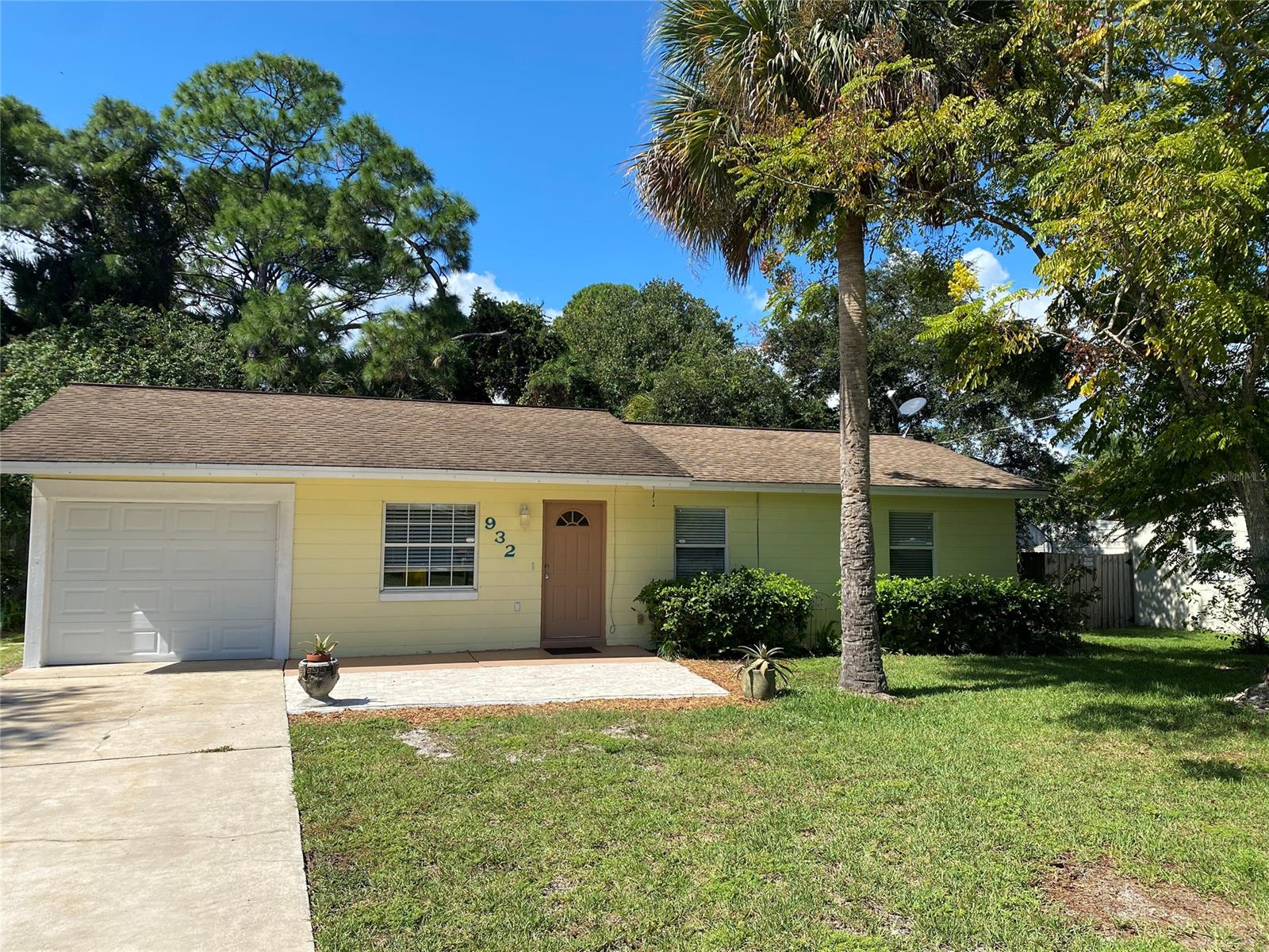 A Must See!! PLUS $5000 Closing Cost Credit to Buyer !! This 3 Bedroom 1 Bath, 1 Car Garage Concrete Block home is nestled in the heart of Edgewater.  Inside laundry room, full fenced in nice size back yard, outdoor shower with a screened in porch to enjoy the cool summer nights.  Brand NEW 2021 AC unit, 2018 Hot Water Heater and 2018 Sunstate Water Treatment System with Reverse Osmosis faucet. All tile floors, fans in every room with blinds.  No HOA!  All information is believed to be accurate and room measurements but not warranted. ;Water: City
